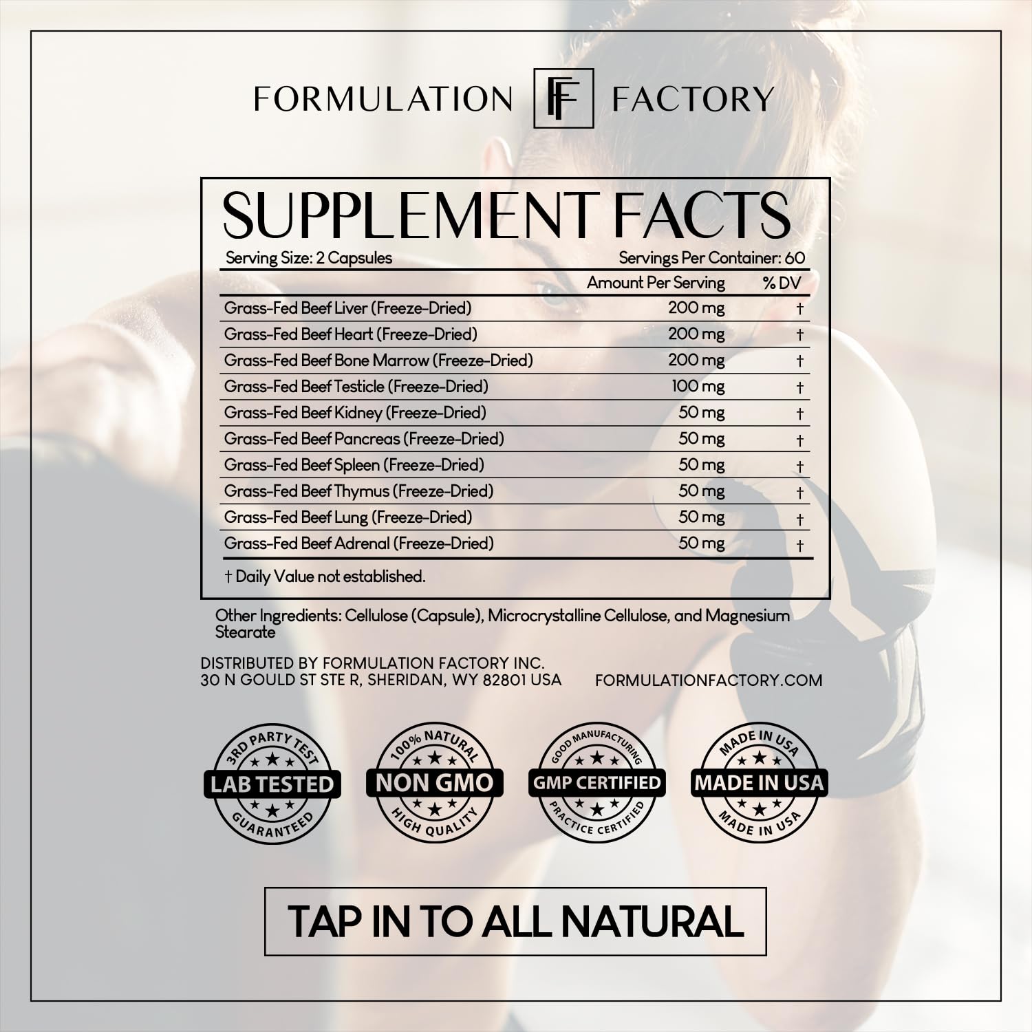 Formulation Factory Beef Liver Capsules - 10-in-1 Primal Powder Beef Organ Supplement for Men & Women with Bone Marrow & Beef Testicle - Grass Fed Ancestral Health - 120 Capsules, 2 Month Supply Formulation FactoryAu supplements