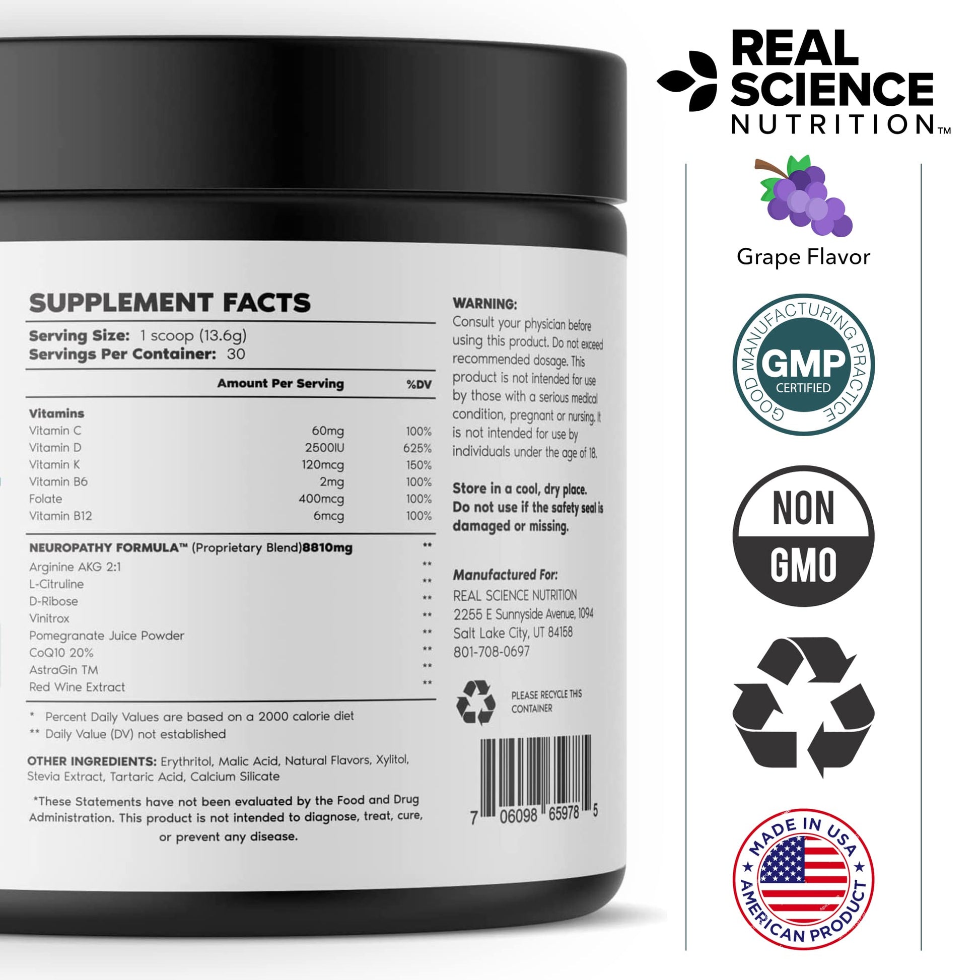 Real Science Nutrition Offers Neuropathy Miracle a Natural Powder Supplement to Improve Circulation and Provide Relief for Neuropathy Real Science NutritionAu supplements