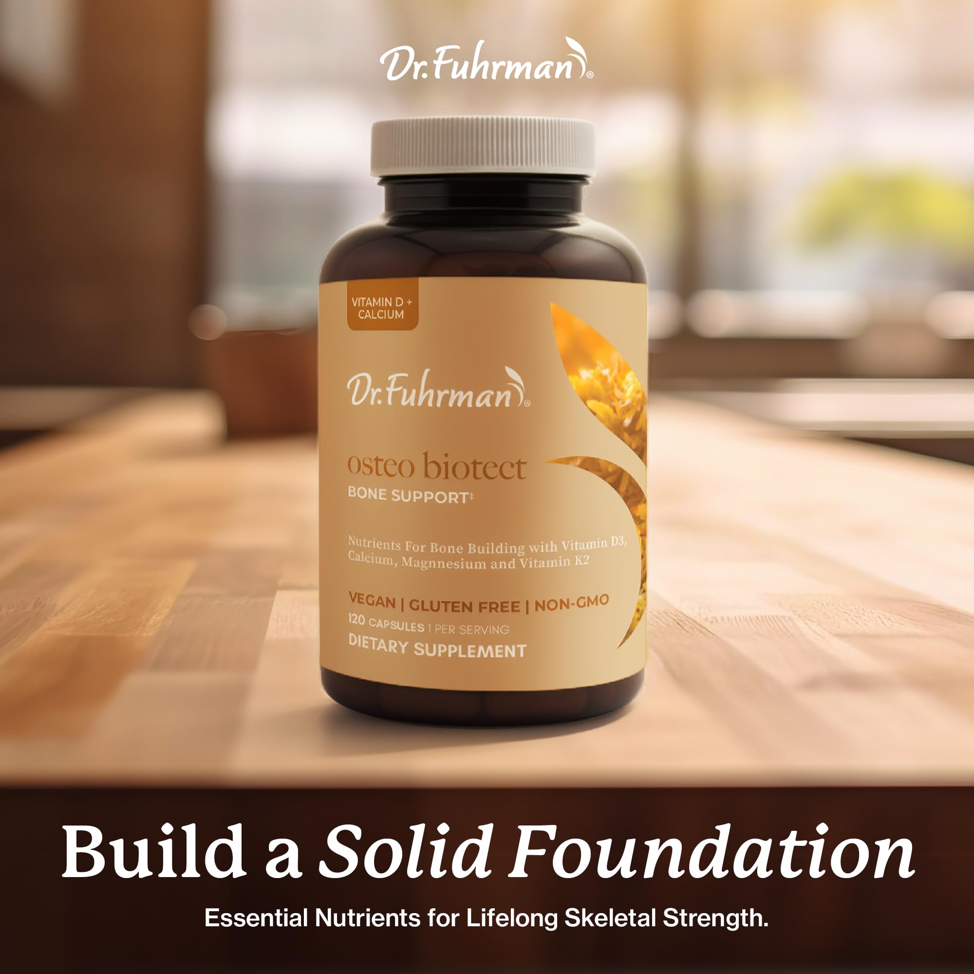 Dr. Fuhrman Osteo Bone Health Supplement | Wholefood Supplement for Women & Men | Vitamin for Bone Density | Organic Vitamin D3, Calcium, Magnesium & K2 | Natural Ingredients | 120 Caps Dr. FuhrmanAu supplements