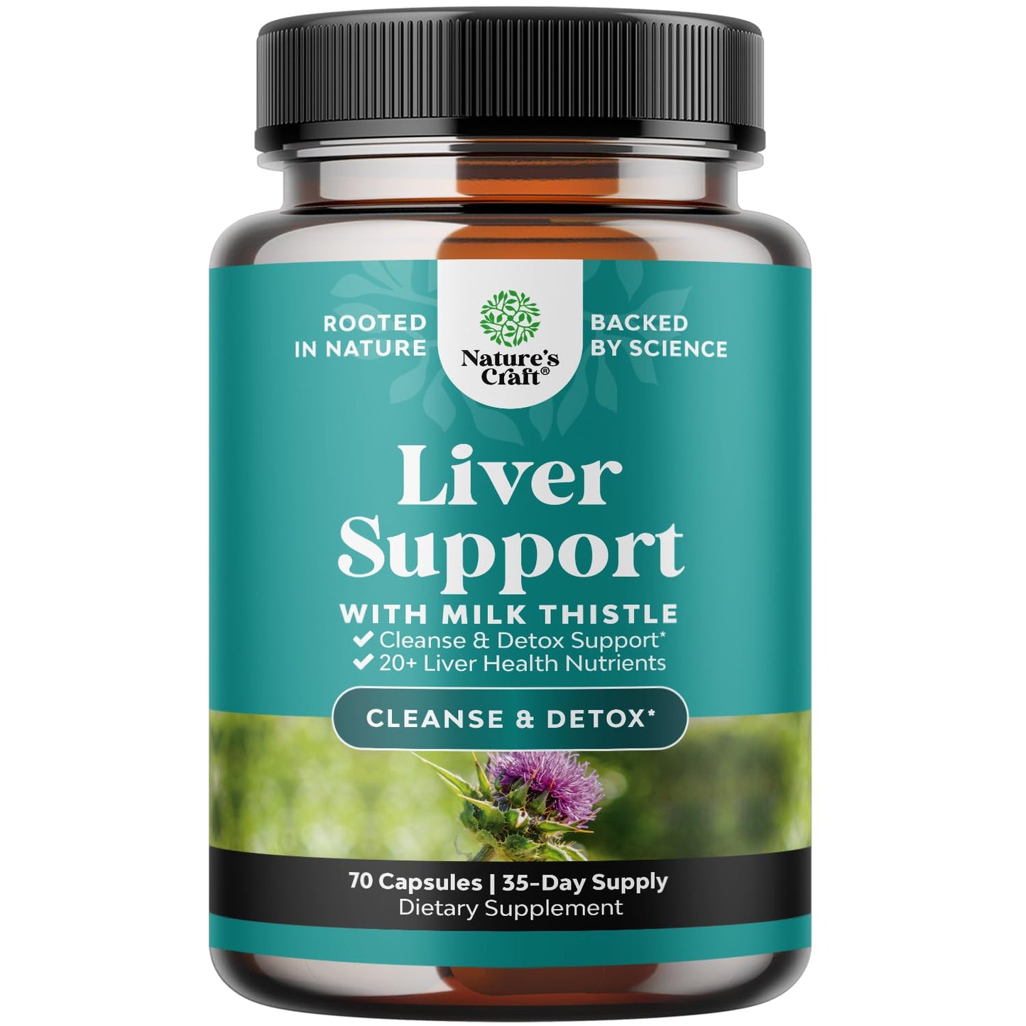 Liver Cleanse Detox & Repair Formula - Herbal Liver Support Supplement Natures CraftUS supplements