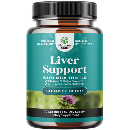 Liver Cleanse Detox & Repair Formula - Herbal Liver Support Supplement Natures CraftUS supplements