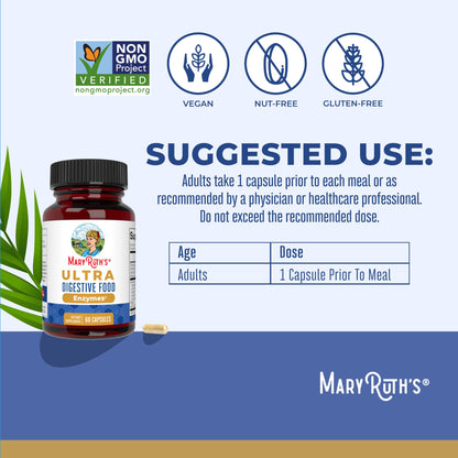 MaryRuth Organics Ultra Digestive Enzymes Capsules | Up to 2 Month Supply | Supplement for Gut Health Support | Digestion & Immune Support MARYRUTH'SUS supplements