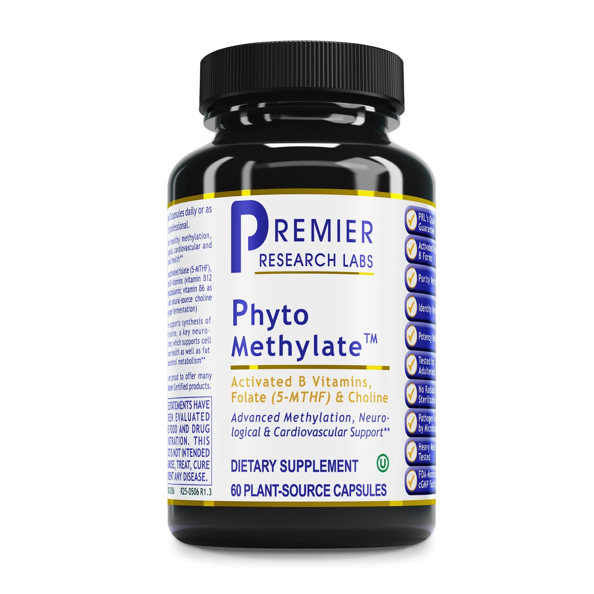 Premier Research Labs Phyto Methylate - B Vitamin Supplement - Supports Methylation, Detox, Brain & Heart Health - 5-MTHF & P5P - 60 Plant-Source Capsules Premier Research LabsAu supplements