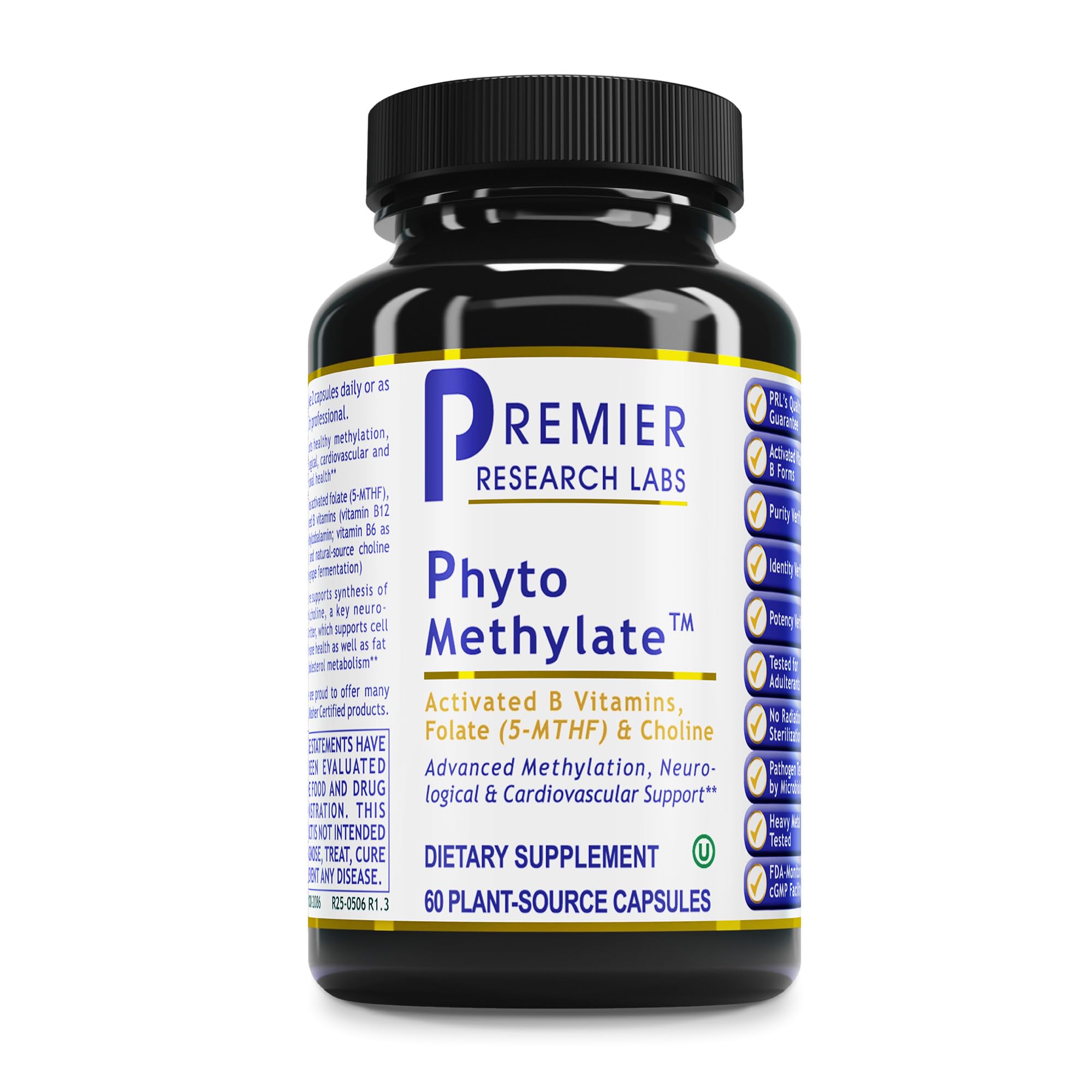 Premier Research Labs Phyto Methylate - B Vitamin Supplement - Supports Methylation, Detox, Brain & Heart Health - 5-MTHF & P5P - 60 Plant-Source Capsules Premier Research LabsAu supplements