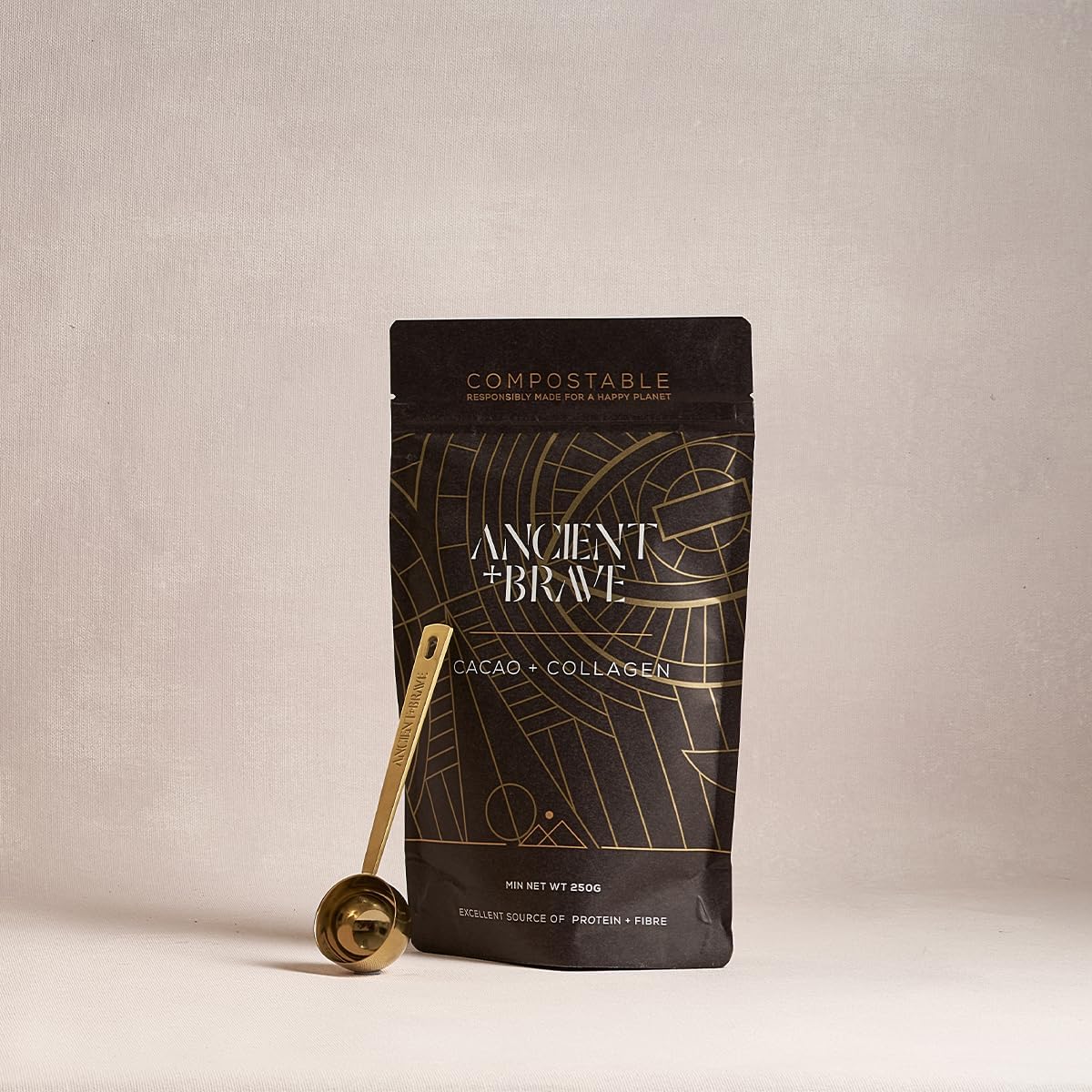 Ancient + Brave - Cacao + Collagen Powder 250g - Peruvian Raw Cacao Hot Chocolate with Grass Ancient + BraveUS supplements
