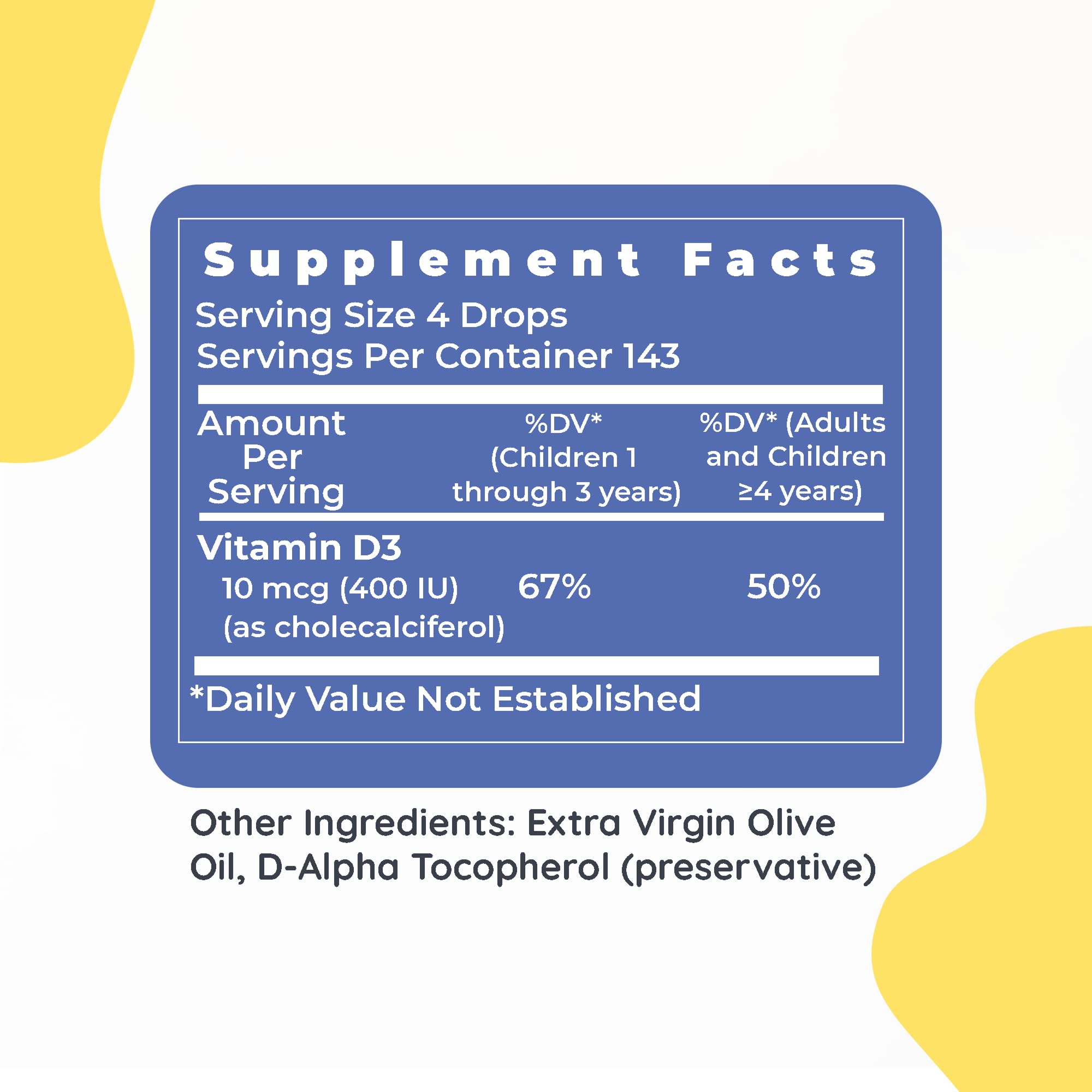Premier Research Labs Vitamin D3 for Kids - Vitamin D Drops for Children, Kids Liquid Vitamin D, 400 IU Per Serving, Supports Healthy Brain Development - 0.43 fl oz Premier Research LabsAu supplements