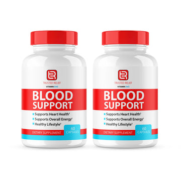 (2 Pack) Trusted Relief Blood Support Capsules, Trusted Relief Advanced Strength Glycogen Reviews Healthy Levels Support Supplement, TrustedRelief Maximum Blood Support Formula Supplement (120 Caps) Vitamin EvoAu supplements