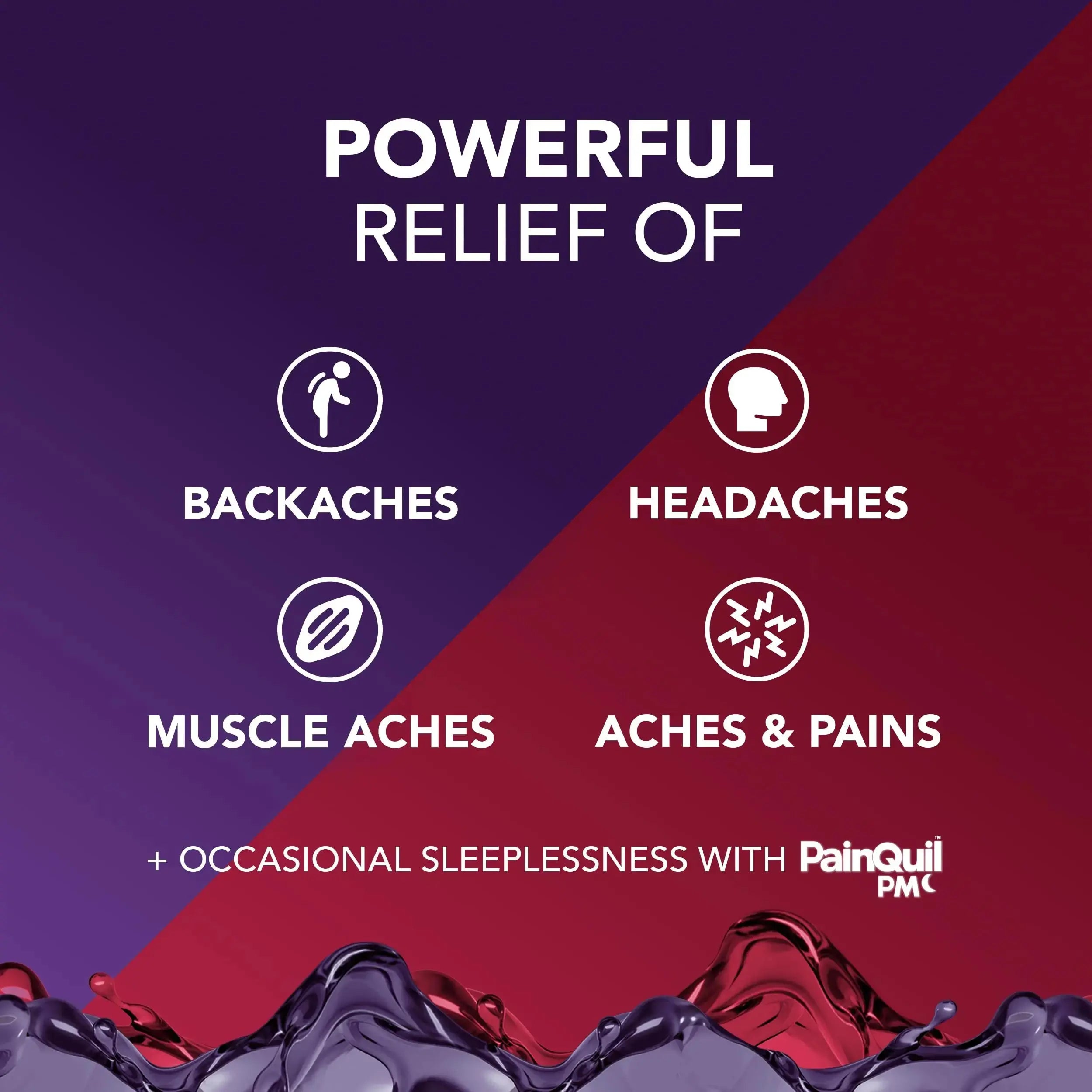 Vicks PainQuil & PainQuil PM Pain Relief Liquid, 1000mg Acetaminophen, 2x12 oz VicksAu supplements