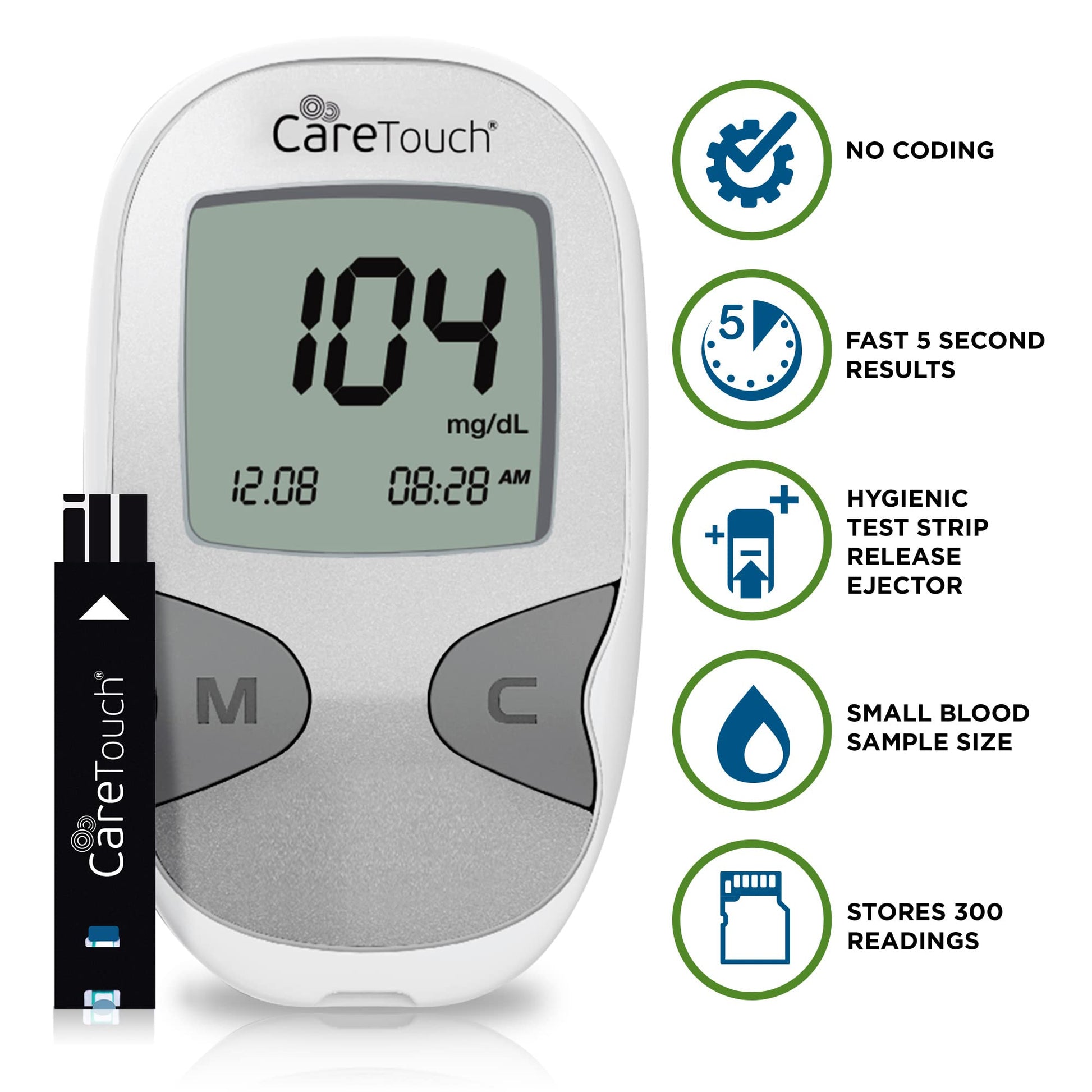 Care Touch Blood Glucose Meter Kit - Diabetes Testing Kit with Glucometer Care TouchAu supplements