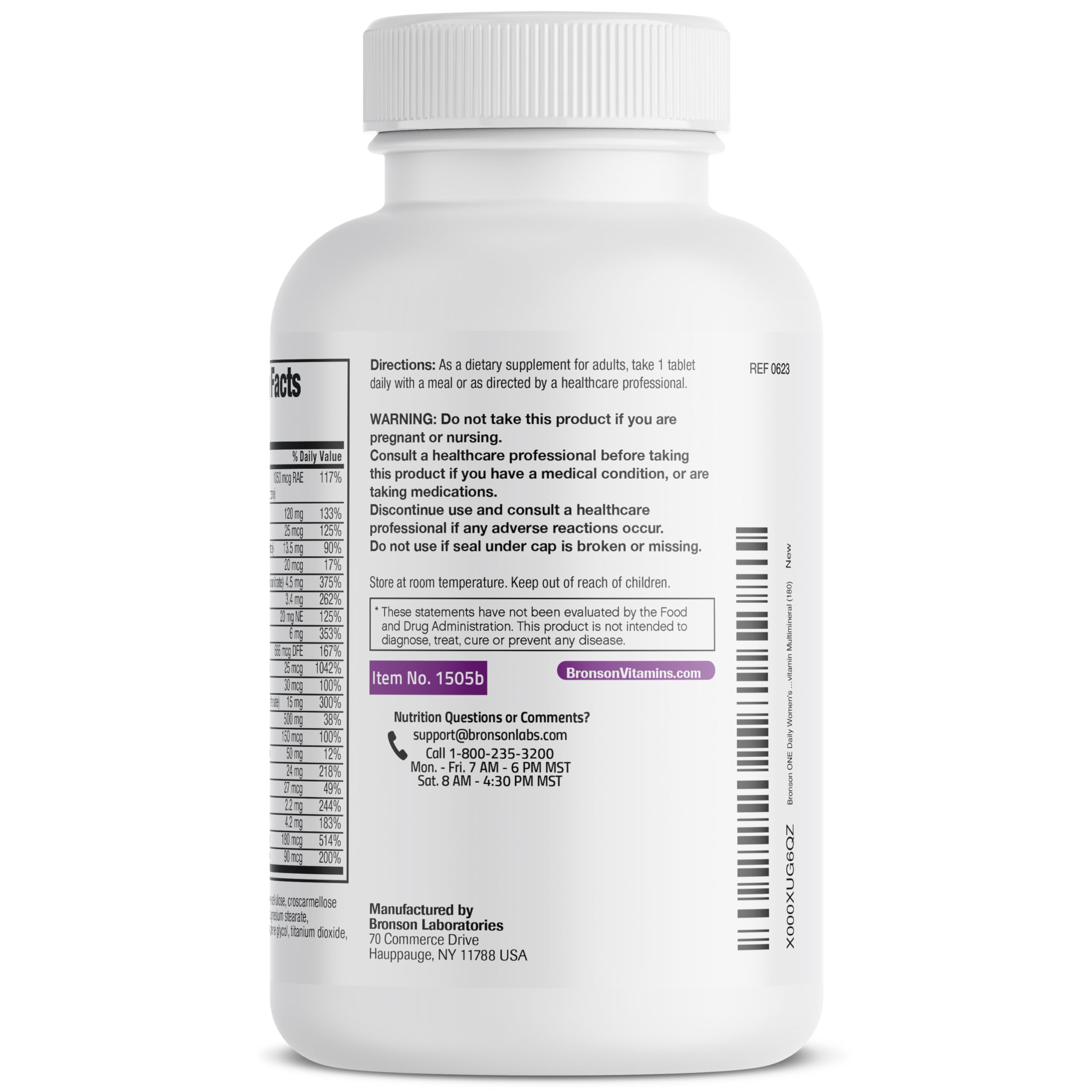 Bronson ONE Daily Women’s 50+ Complete Multivitamin Multimineral, 180 Tablets BronsonAu supplements