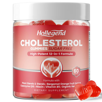 HOLLEGEND Cholesterol Supplements Gummies Sugar Free, 1500mg Plant Sterols for Cholesterol Health, Plus Citrus Bergamot, CoQ10 & Vitamins for Heart Health, Vegan, Mixed Berry Flavor, 60 Chewables HOLLEGENDAu supplements