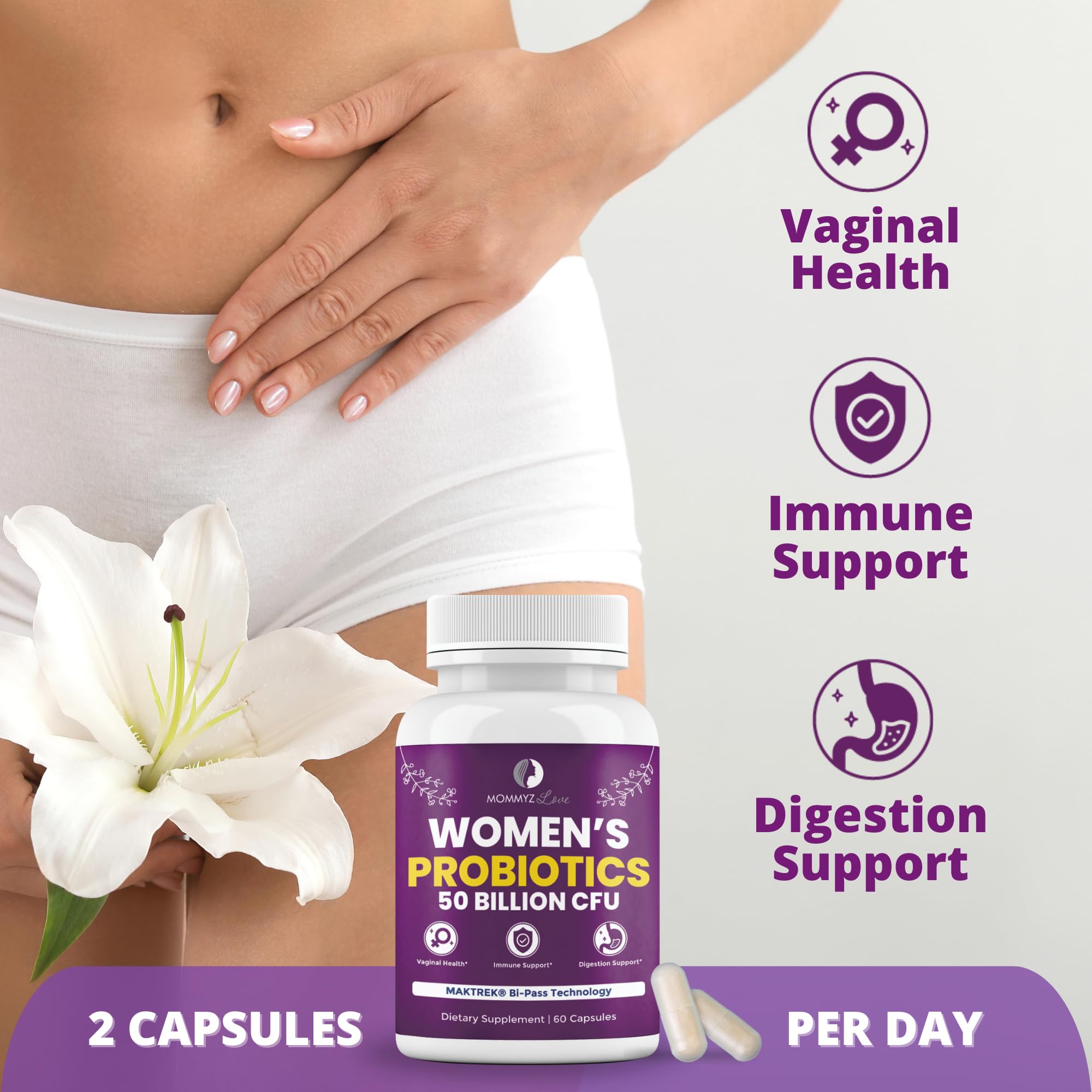 Probiotics for Vaginal Probiotics for Vaginal Odor Control, Balanced PH Levels Plus Apple Cider Vinegar Gummies Mommyz LoveAu supplements