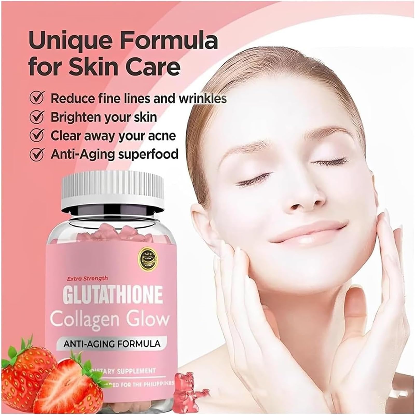 Caduola Glutathione Collagen Glow Gummies, Glutathione Collagen Glow Gummies for Dark Spot CaduolaAu supplements