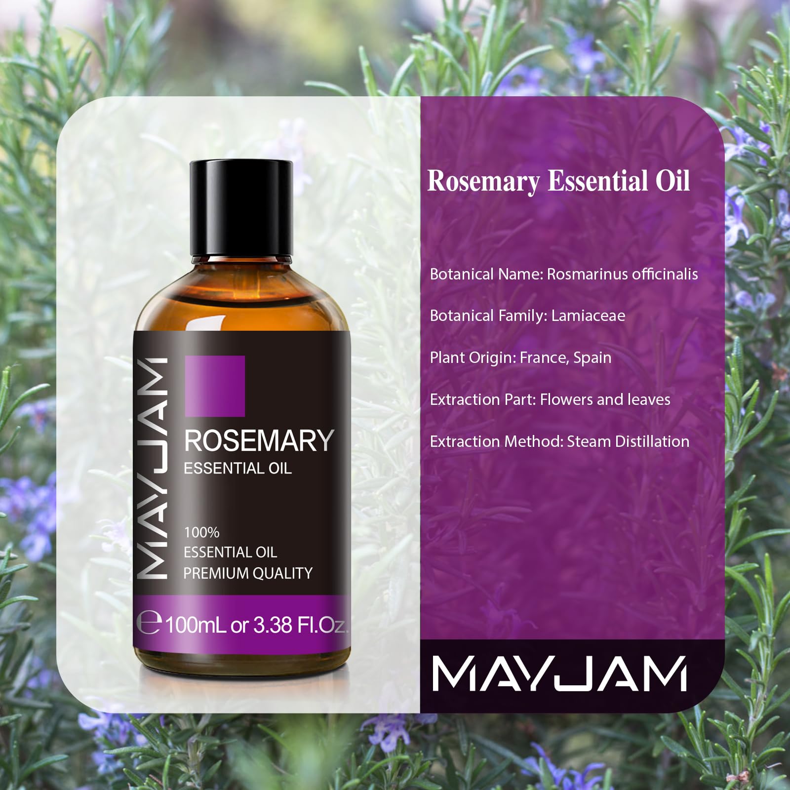 MAYJAM Essential Oil, Rosemary Oil 3.38FL.OZ - Rosemary Essential Oils for Diffusers for Home MAYJAMAu supplements