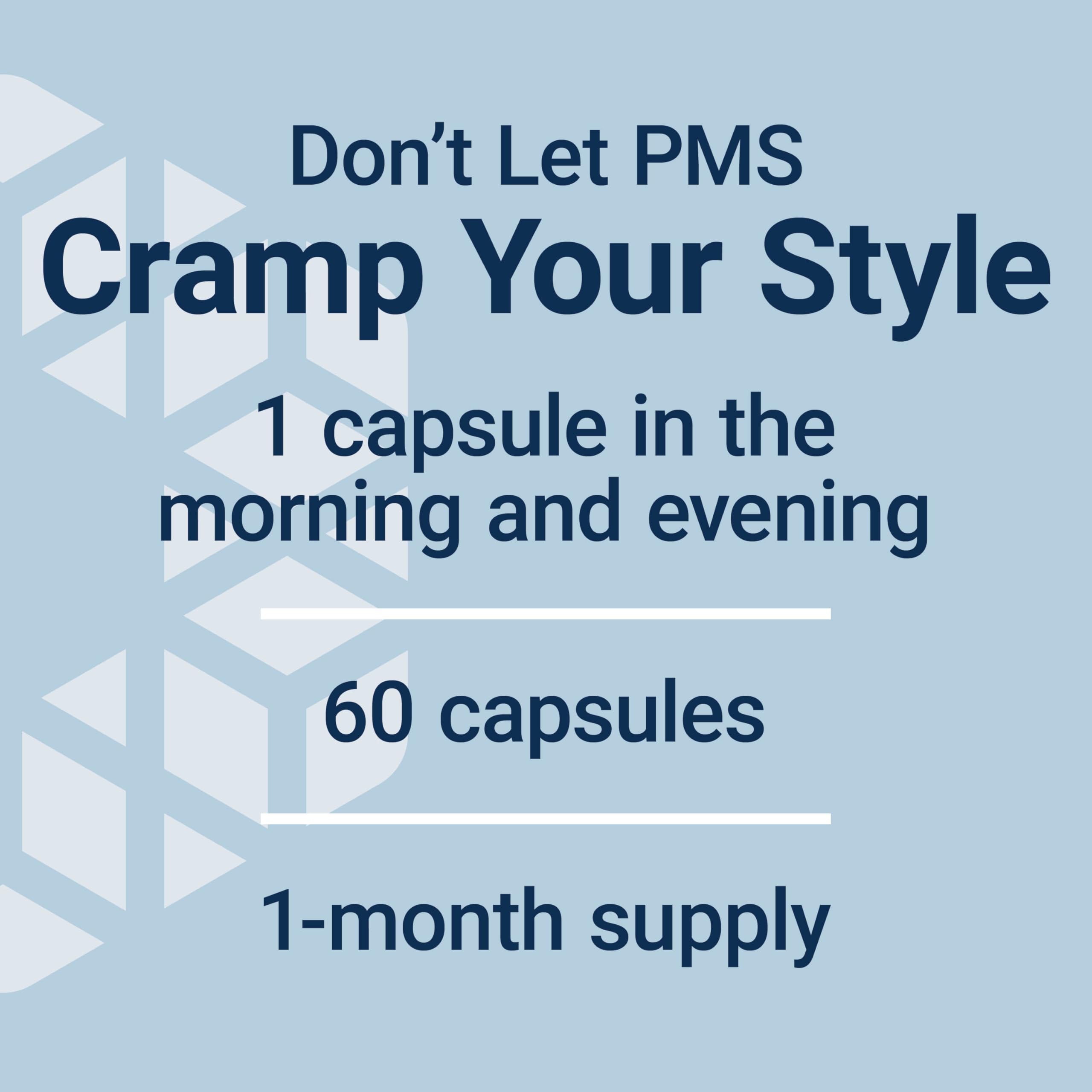 Life Extension Daily PMS Relief, Menstrual Comfort Supplement, PMS-Related Cramps, Lower Back discomfort, Mood, Ginger, Magnesium, B6, Gluten-Free, Non-GMO, 60 Capsules Life ExtensionAu supplements