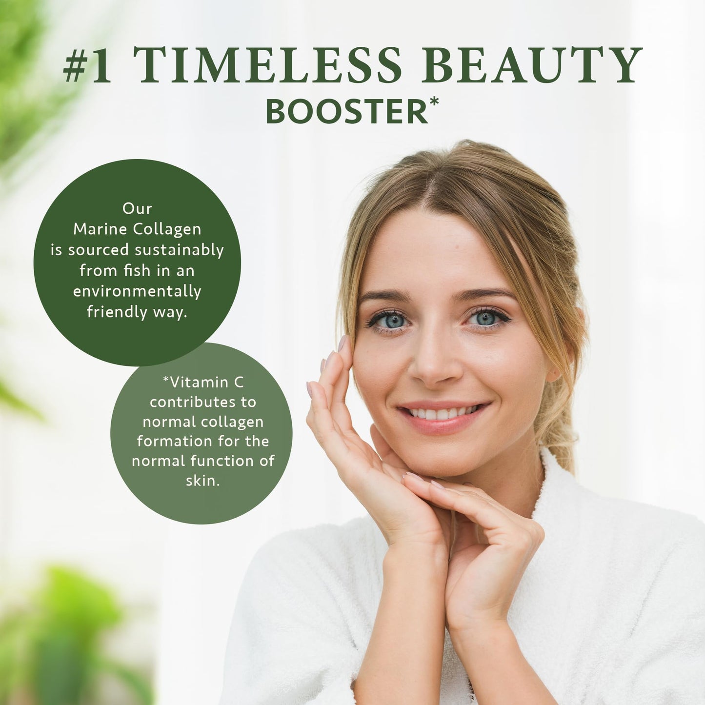 Marine Collagen Capsules with Hyaluronic Acid + Vitamin C 2400mg - High Strength Collagen SatinNaturelUS supplements