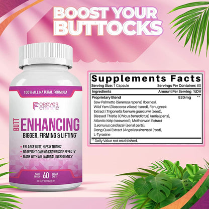 Forever Feminine Premium Butt Enhancement Pills - Booty Enlargement Pills - Shape Forever FeminineUS supplements