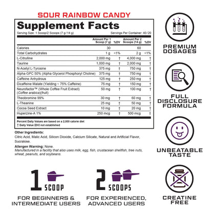 Prevail Pre Workout Powder with Nootropics: Pre-Workout Drink for Men and Women Cutler NutritionUS supplements