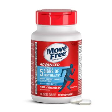 Move Free Advanced Glucosamine Chondroitin MSM + Vitamin D3 Joint Support Supplement, Supports Mobility Comfort Strength Flexibility & Bone + Immune Health - 120 Tablets (40 servings)* Move FreeAu supplements