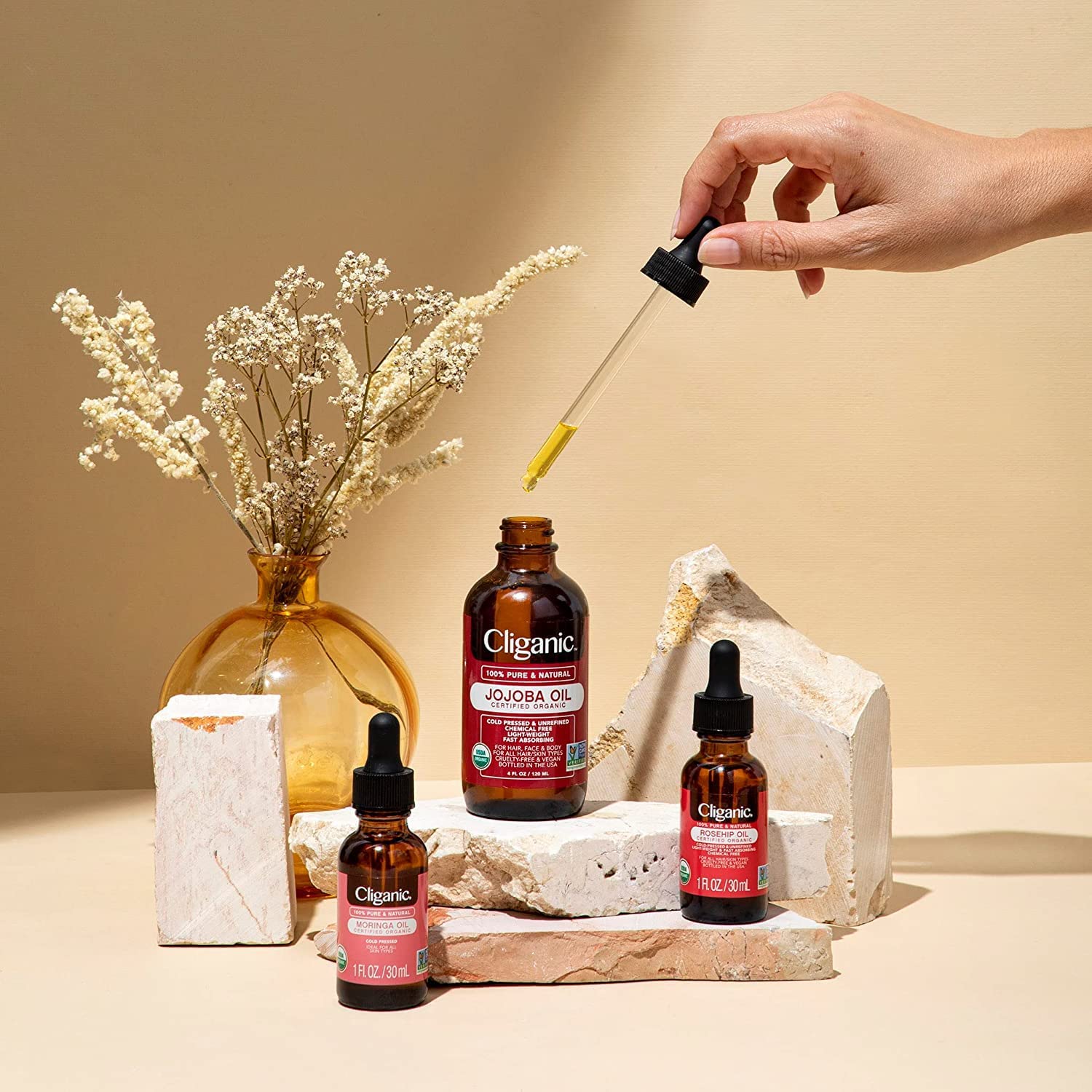 Cliganic Organic Pumpkin Seed Oil, 100% Pure - For Face & Hair | Natural Cold Pressed Unrefined CliganicAu supplements