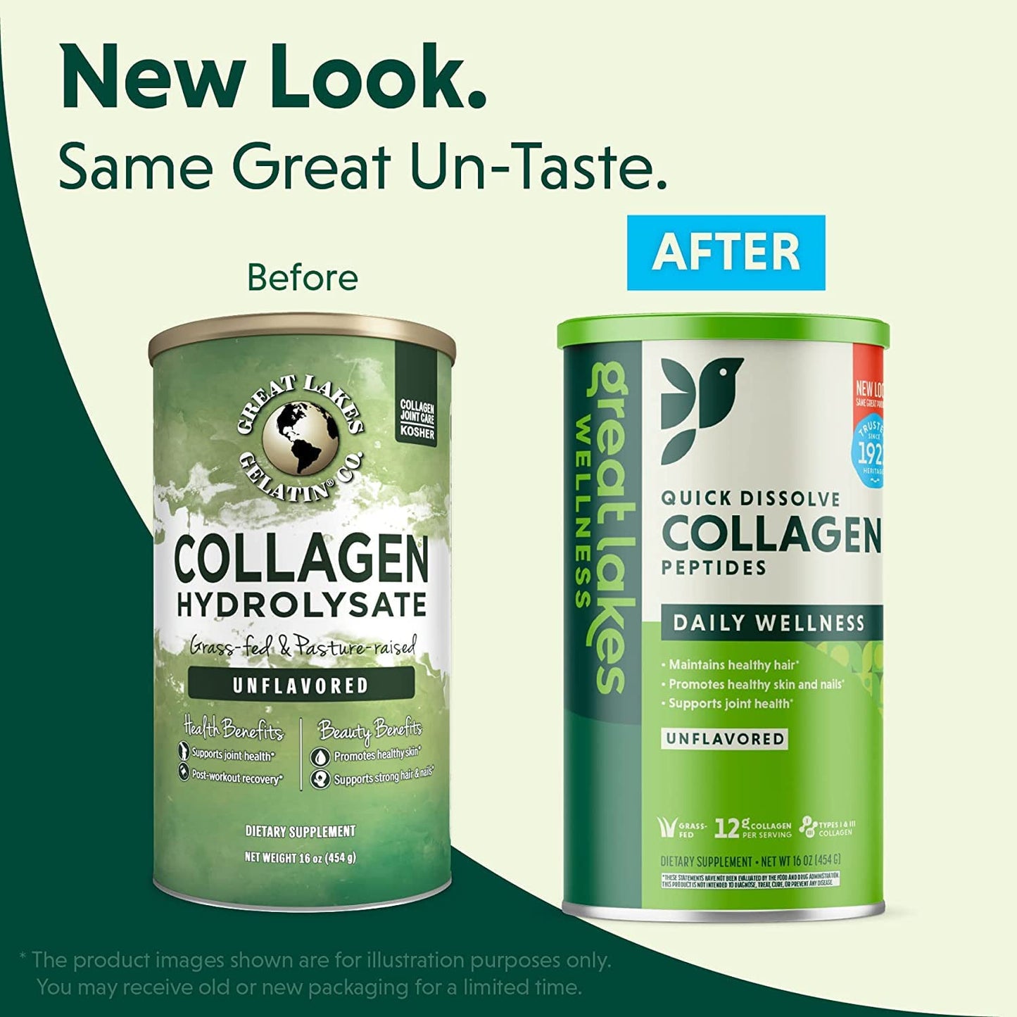 Great Lakes Gelatin Collagen Hydrolysate 454g (UK/EU Compliant can) (3) Great Lakes GelatinUS supplements