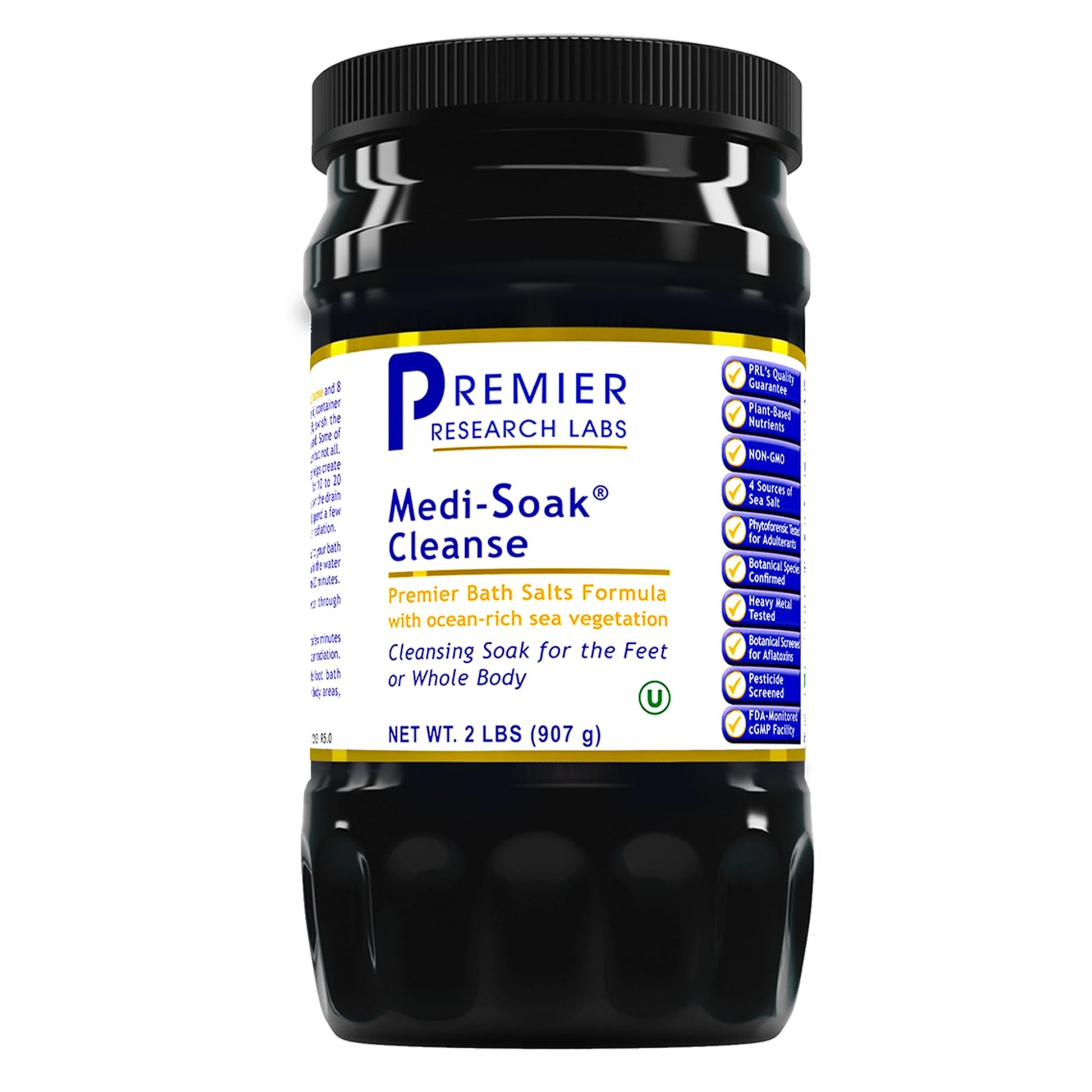 Premier Research Labs Medi-Soak - Bath Salts for Foot and Body Soak, Sea Salt Bath for Women and Men, Relaxing Mineral Bath Soak, Gentle Exfoliant, Organic, Vegan, No Added Fillers - 2 Lb Premier Research LabsAu supplements
