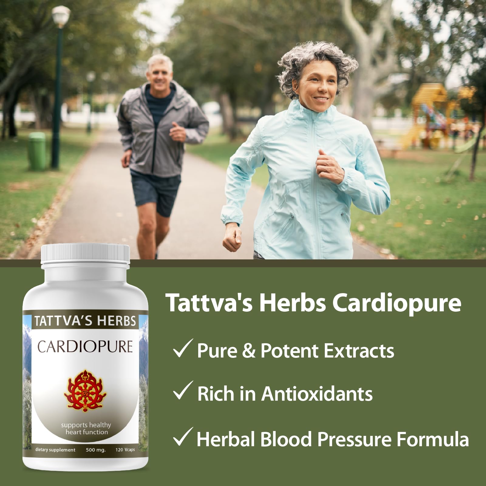 Tattva's Herbs Cardiopure Herbal Ayurvedic Supplement Vegetarian Capsules, Ashwagandha, Rauwolfia, & Arjuna Full Spectrum Co2 Extracts, Veggie Capsules, 240 Count, 25 Years of Premium Service Tattva's HerbsAu supplements