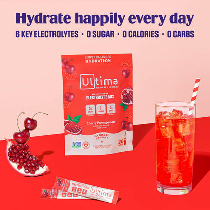 Ultima Replenisher Daily Electrolyte Drink Mix – Cherry Pomegranate, 20 Stickpacks Ultima ReplenisherUS supplements