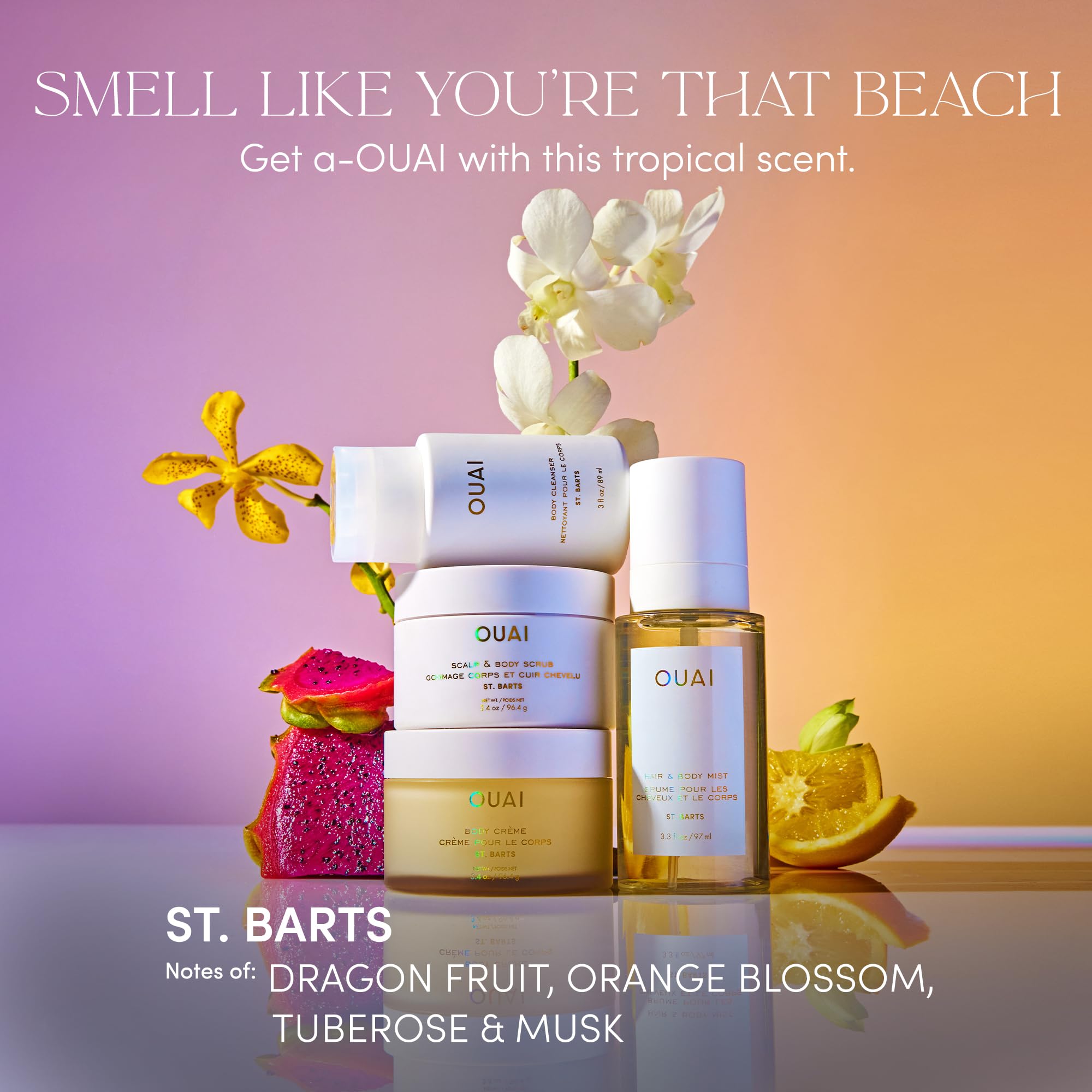 OUAI Body Creme, St. Barts Travel Size - Hydrating Whipped Body Cream with Cupuaçu Butter, Coconut Oil & Squalane - Softens Skin & Delivers Radiant Glow - Sulfate-Free Skin Care (3.4 oz) OUAIAu supplements