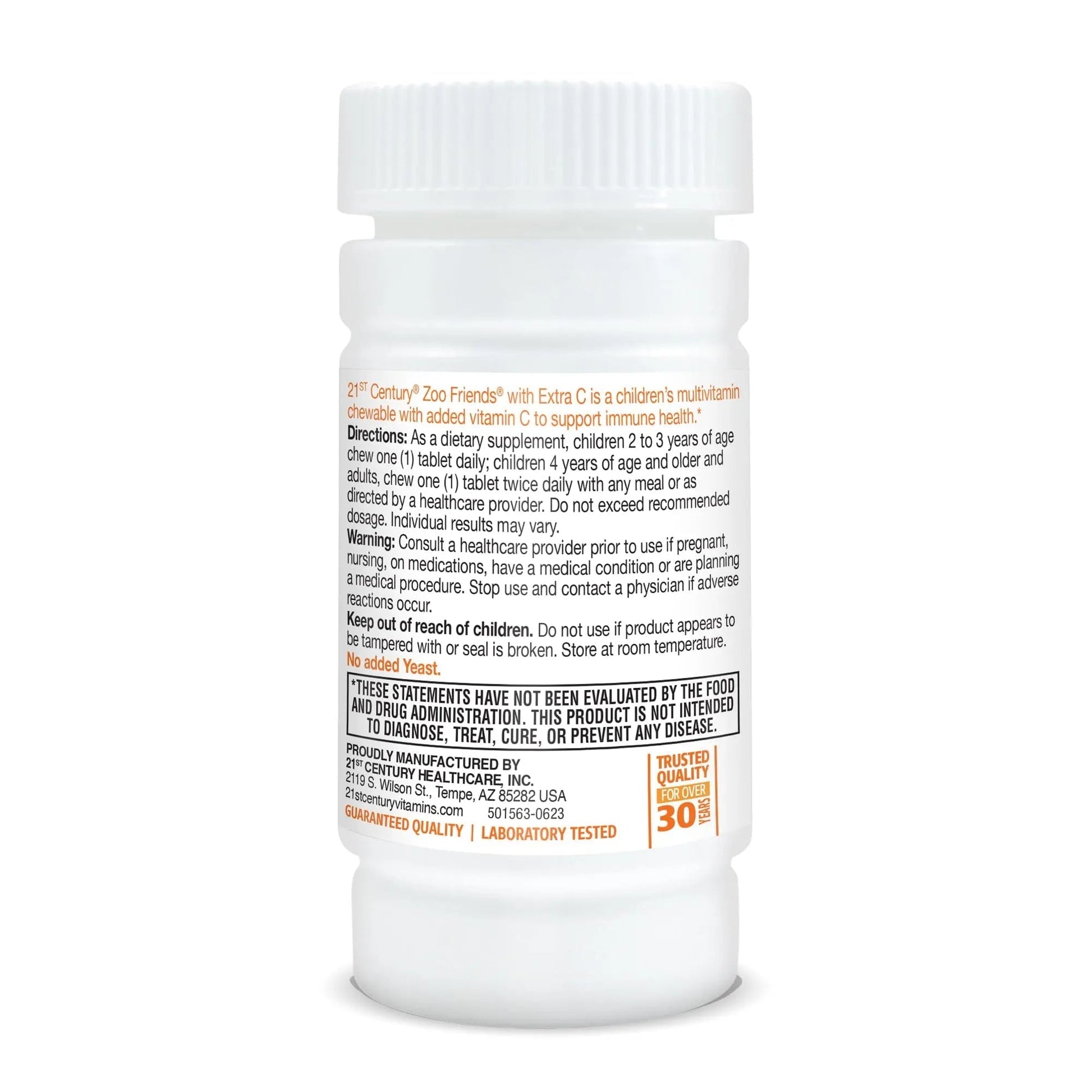 21st Century Zoo Friends with Extra C Chewable Tablets, 60 Count 21st CenturyAu supplements