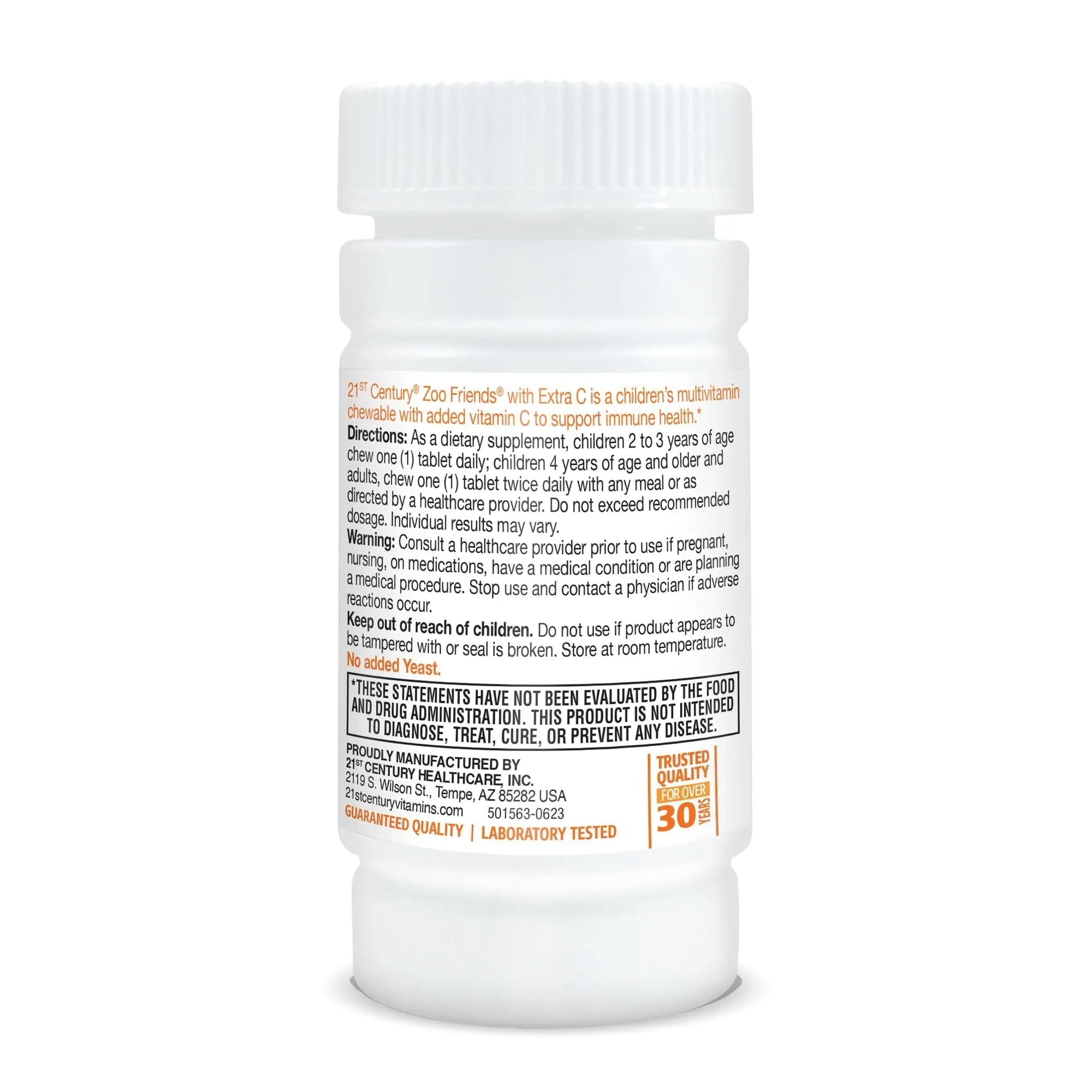 21st Century Zoo Friends with Extra C Chewable Tablets, 60 Count 21st CenturyAu supplements