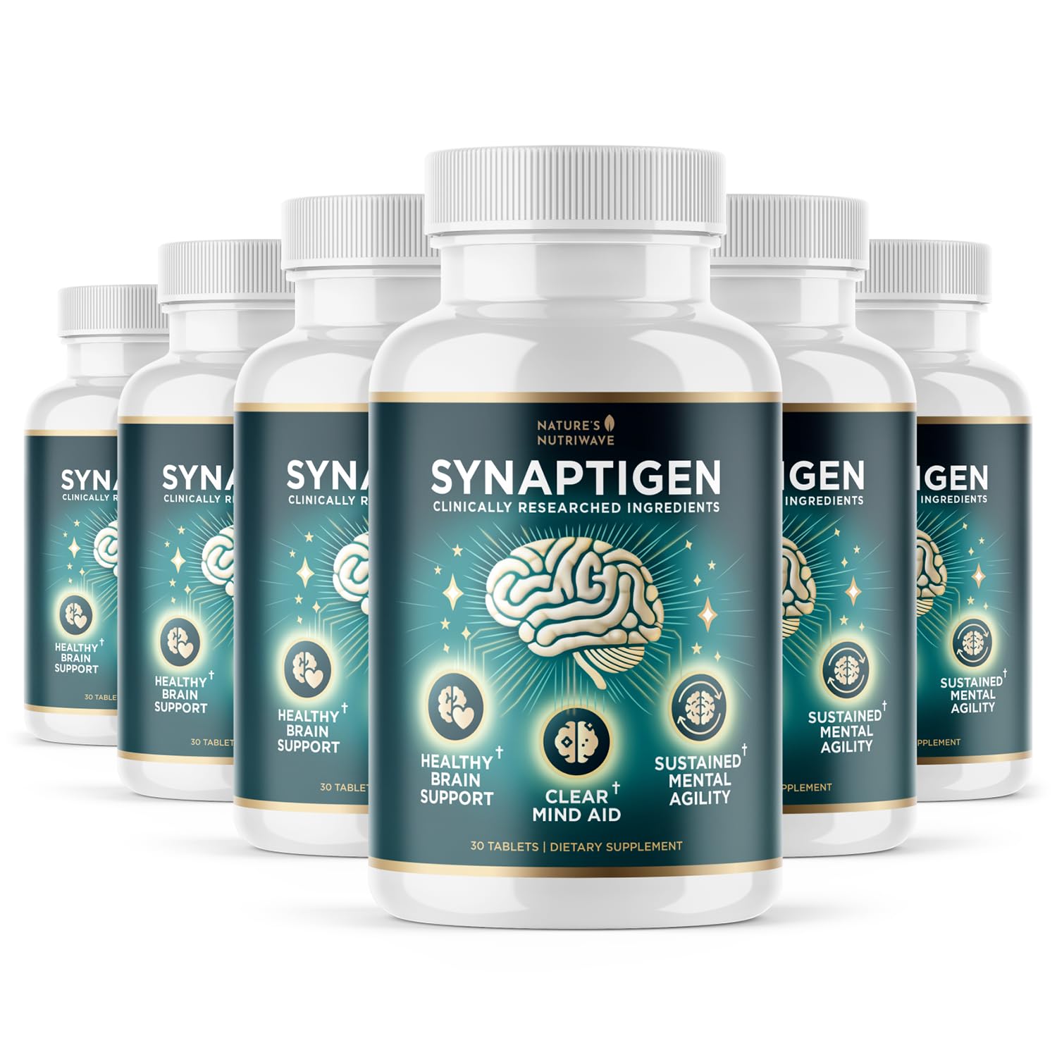 Nature’s NutriWave Synaptigen – Natural Supplement with Inulin Powder, Probiotics 3.5 Billion CFU, for Daily Wellness – Made in USA, Non-GMO, 30 Tablets - 6 Month Supply Nature’s NutriWaveAu supplements