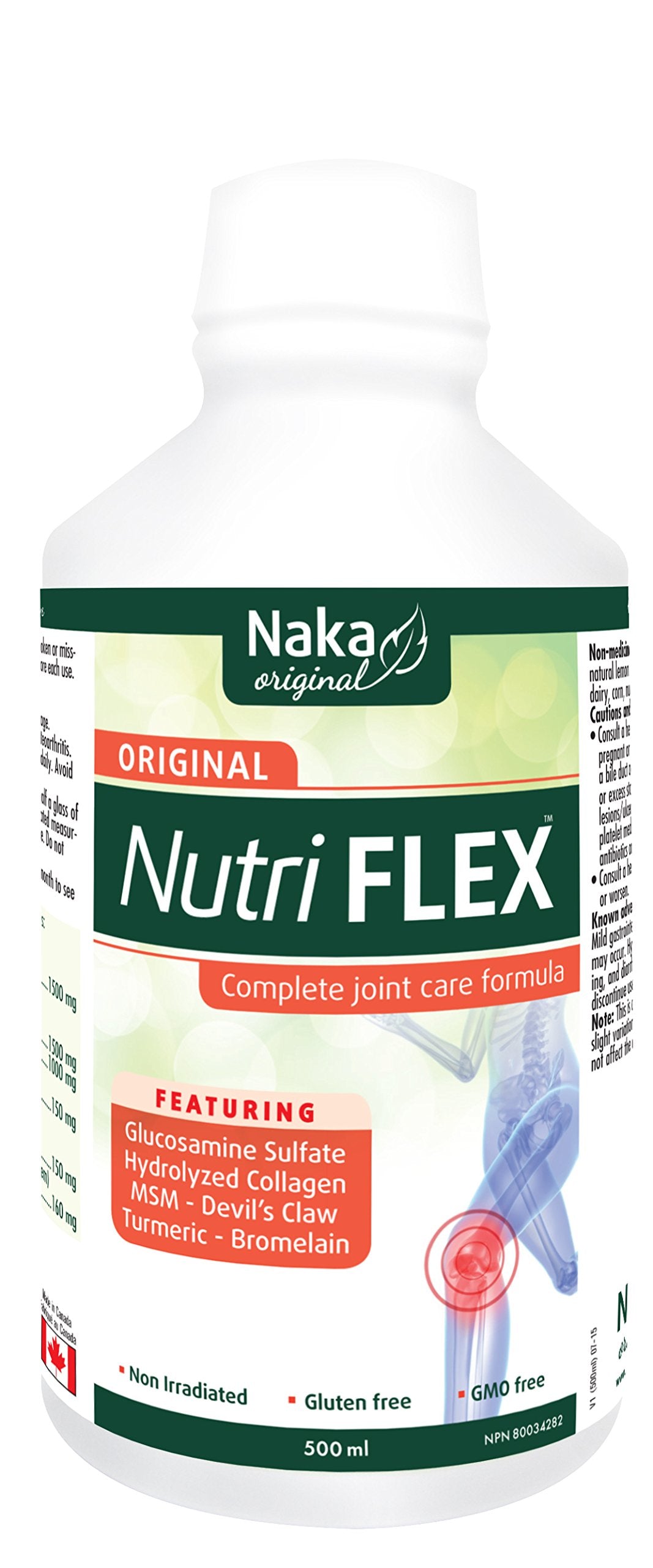 Naka Nutri-Flex Joint Support Supplement. Highly Absorbable Liquid Vitamins Formula for Joint Care, 500 Milliliters NAKAAu supplements
