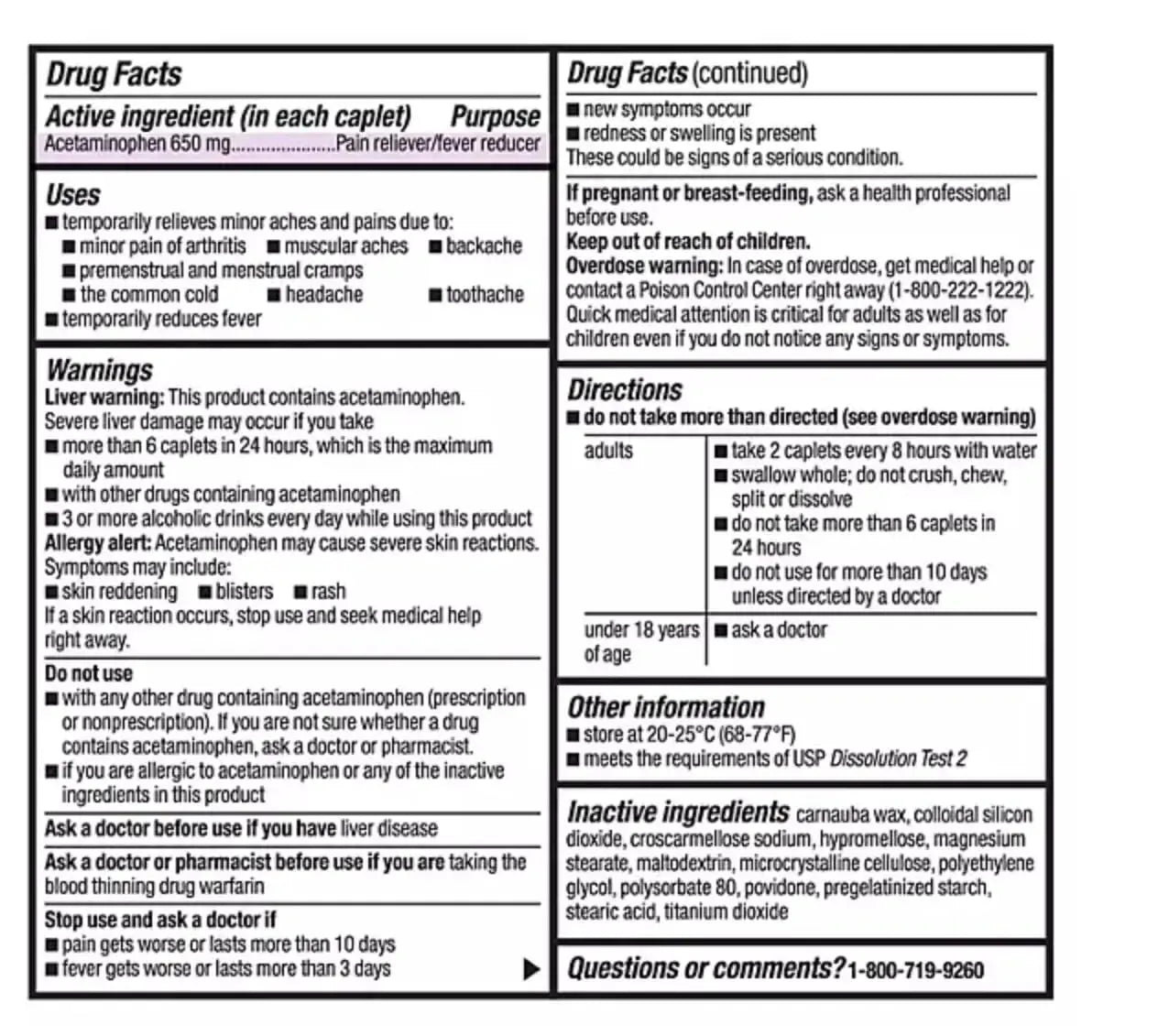 Compare to Tylenol Arthritis Pain Active Ingredient. - Member's Mark - Arthritis Pain Reliever, Extended Release, Acetaminophen 650 mg, 400 CapletsQ MEMBER´S MARKAu supplements