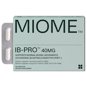 MIOME IB-PRO Bacillus Coagulans Probiotic - 2-1 Lactospore & Unique is-2 for Occasional Constipation, Bloating & Digestive Upset - 3rd Party Verified - 30 Capsules MIOMEAu supplements