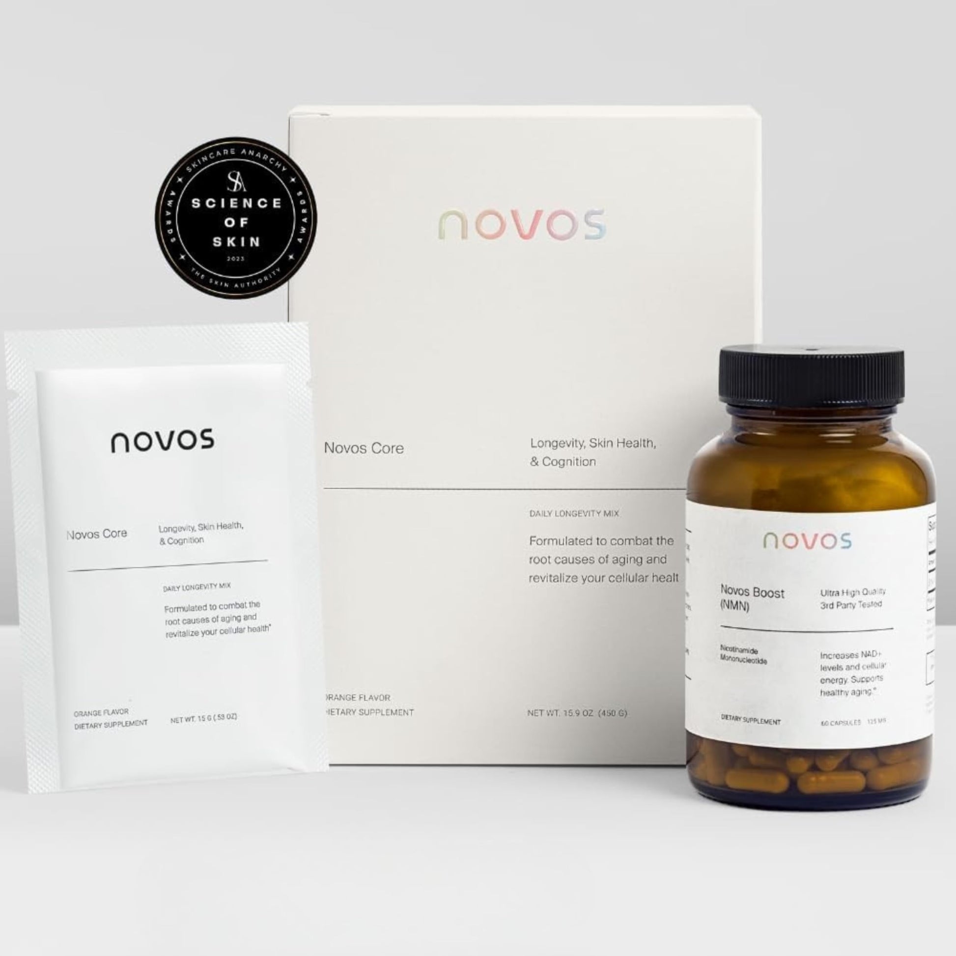 Novos Boost NMN - Contains 250 mg of High-Purity NMN, 60 Capsules, Supports Cellular Repair and DNA Protection, Boosts NAD+ NovosAu supplements