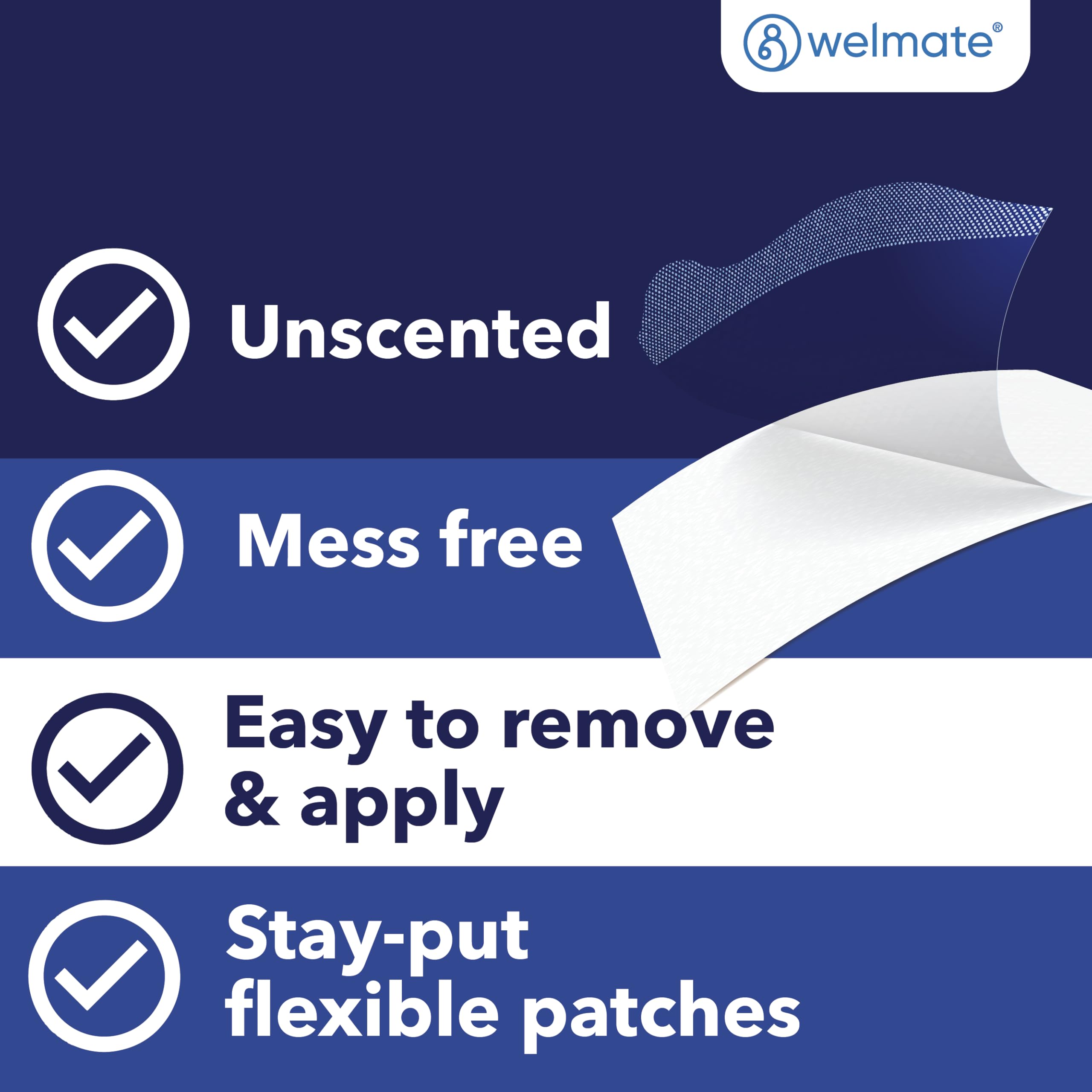 WELMATE - 4% Lidocaine Numbing Patch - Maximum Strength - Temporary Relief of Pain, Back, Neck, Shoulders, Knees, Elbows, Minor Skin Irritations - Topical Analgesic Unscented - 30 ct WELMATEAu supplements