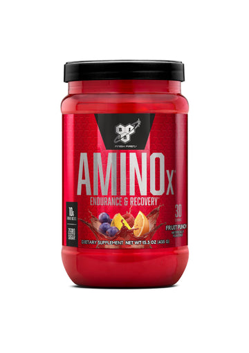 BSN Amino X Muscle Recovery & Endurance Powder with BCAAs, Intra Workout Support, 10 Grams of Amino Acids, Keto Friendly, Caffeine Free, Flavor: Fruit Punch, 30 servings (Packaging May Vary) BSNAu supplements