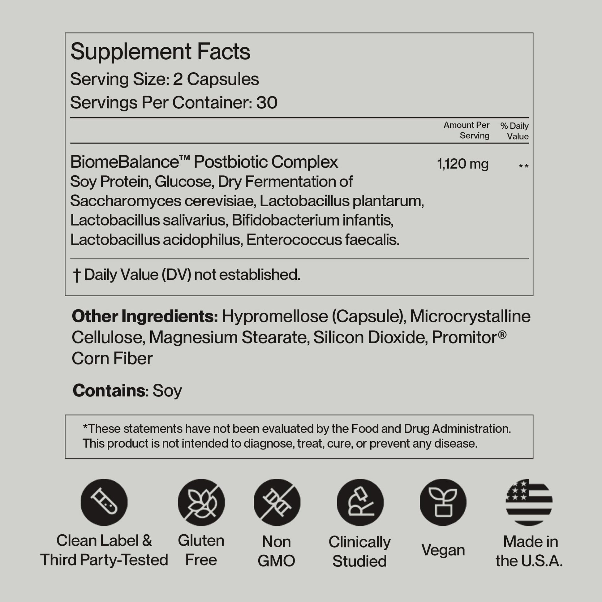 Postbiotics Gut Health Supplement – Bloating Relief, Gut, Brain & Digestive Health - Microbiome & Immune Support with BiomeBalance™ - 1000x More Active Ingredients Than Pre & Probiotics – 60 Capsules SecondKindAu supplements