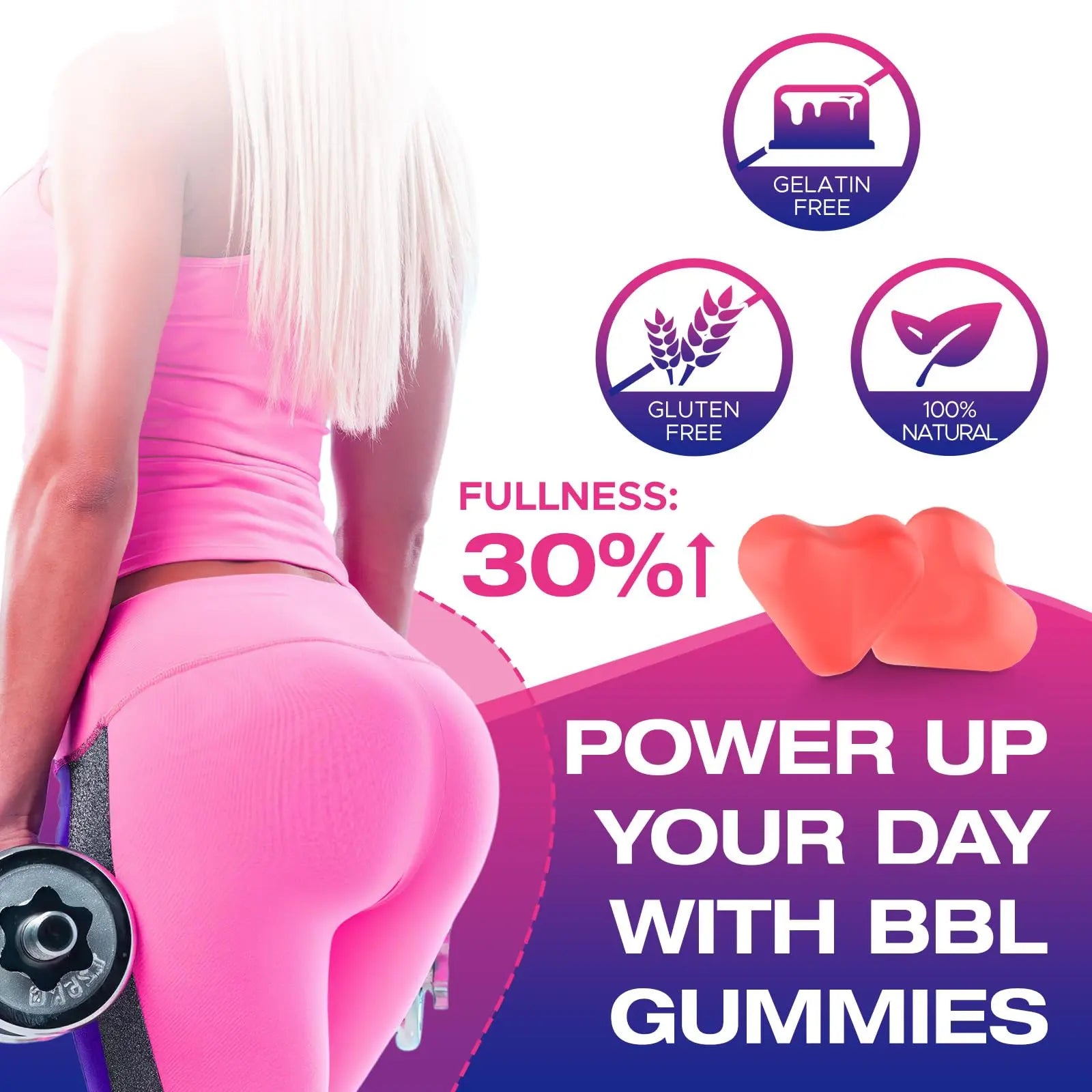 Jovariquethor Booty Gummies for Women - BBL Gummies with Multivitamins and Herbal Extracts - Peach Flavor - 60 Count JovariquethorAu supplements