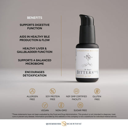 Quicksilver Scientific Dr. Shade's Bitters No. 9 - for Digestion - Fast Acting Liposomal Digestive Bitters with Milk Thistle, Burdock Root & Juniper Essential Oil - Digestive Support (50ml) Quicksilver ScientificUS supplements