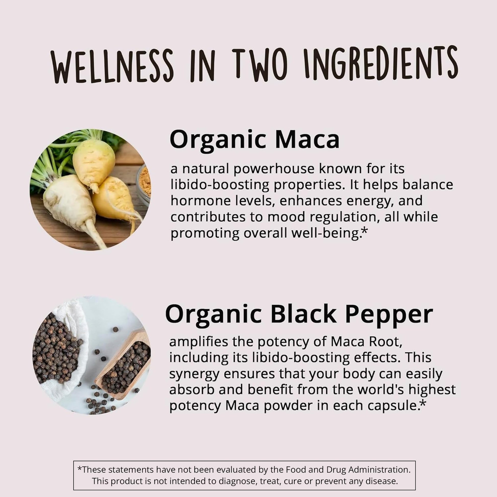 Organic Maca Root Capsules 1200 mg – Libido Booster for Women Fast Acting & Potent | Female Maca Supplement | Energy Pills from Peru | Includes Black Pepper for High Absorption | Vegan, 120 Ct Happy Healthy HippieAu supplements