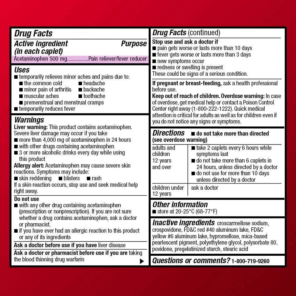 Amazon Basic Care Rapid Release Acetaminophen Caplets 500 mg, Extra Strength Pain Reliever and Fever Reducer for Headache, Backache, Menstrual Pain, Arthritis Pain, 400 Count Amazon Basic CareAu supplements