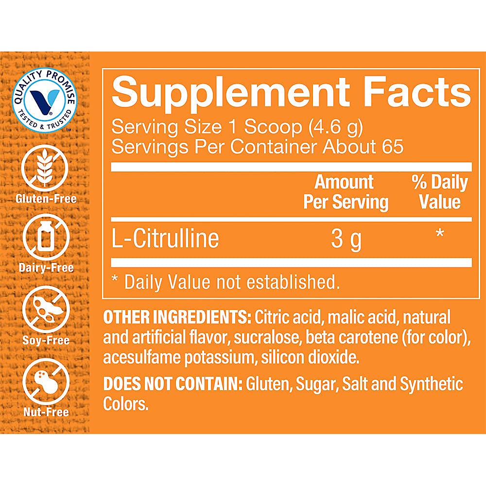 The Vitamin Shoppe L-Citrulline - Free-Form Amino Acid - Nitric Oxide Booster - 3,000 MG The Vitamin ShoppeAu supplements