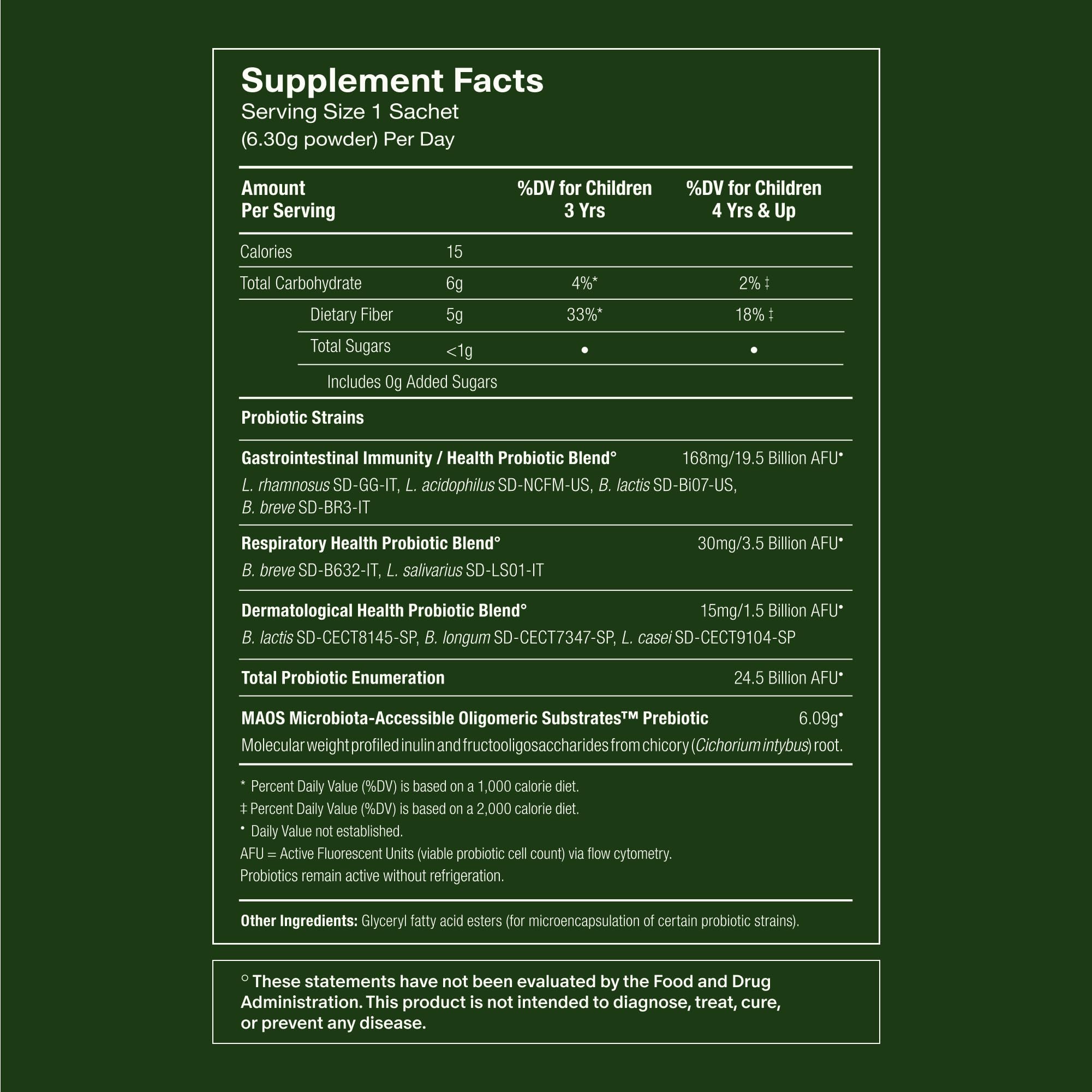 Seed PDS-08 Pediatric Daily Synbiotic - Fiber-Based Prebiotic & Probiotic for Kids - Digestive Health, Regularity, Constipation Relief - Ages 3-17 - Vegan and Shelf-Stable - 30 Sachets (30-Day Supply) Visit the Seed StoreUS supplements