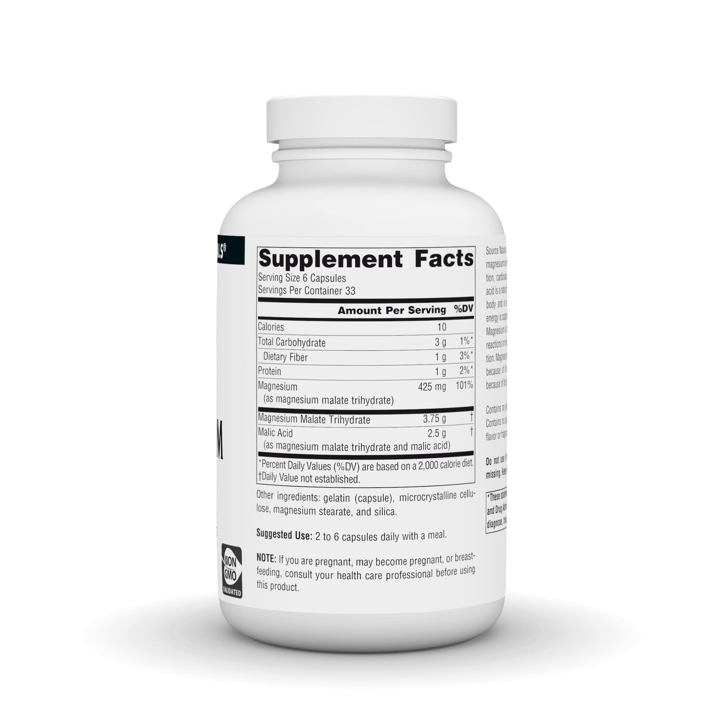 Source Naturals Magnesium Malate, Magnesium Malic Acid Supplement, Non GMO, 3750 MG Source NaturalsAu supplements