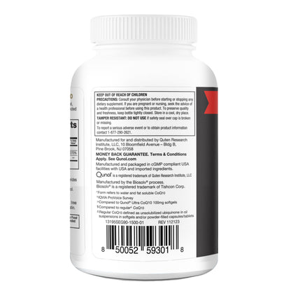 Qunol CoQ10 200mg Softgels, Ultra CoQ10 - Ultra High Absorption Coenzyme Q10 QunolUS supplements