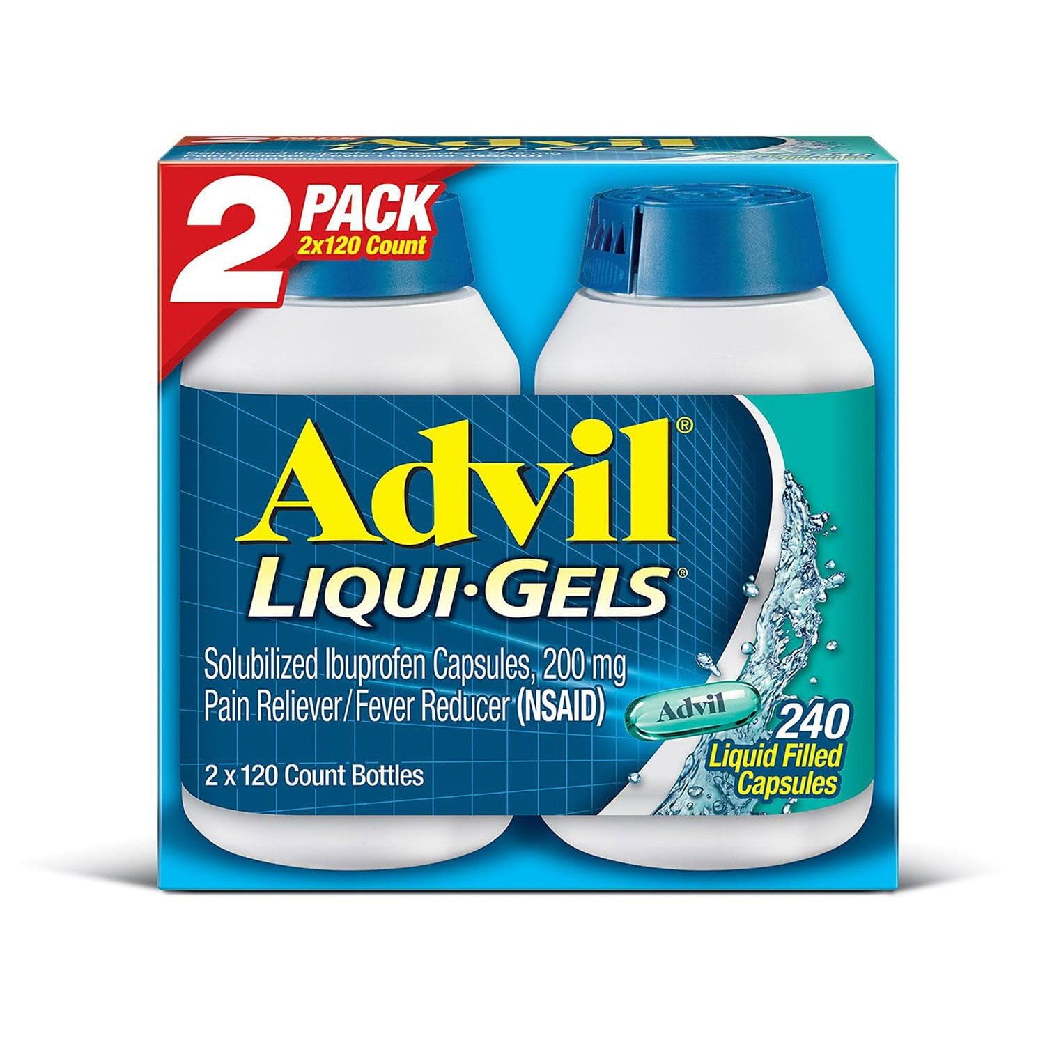Advil Liqui-Gels (2pk, 120 Count) AdvilAu supplements