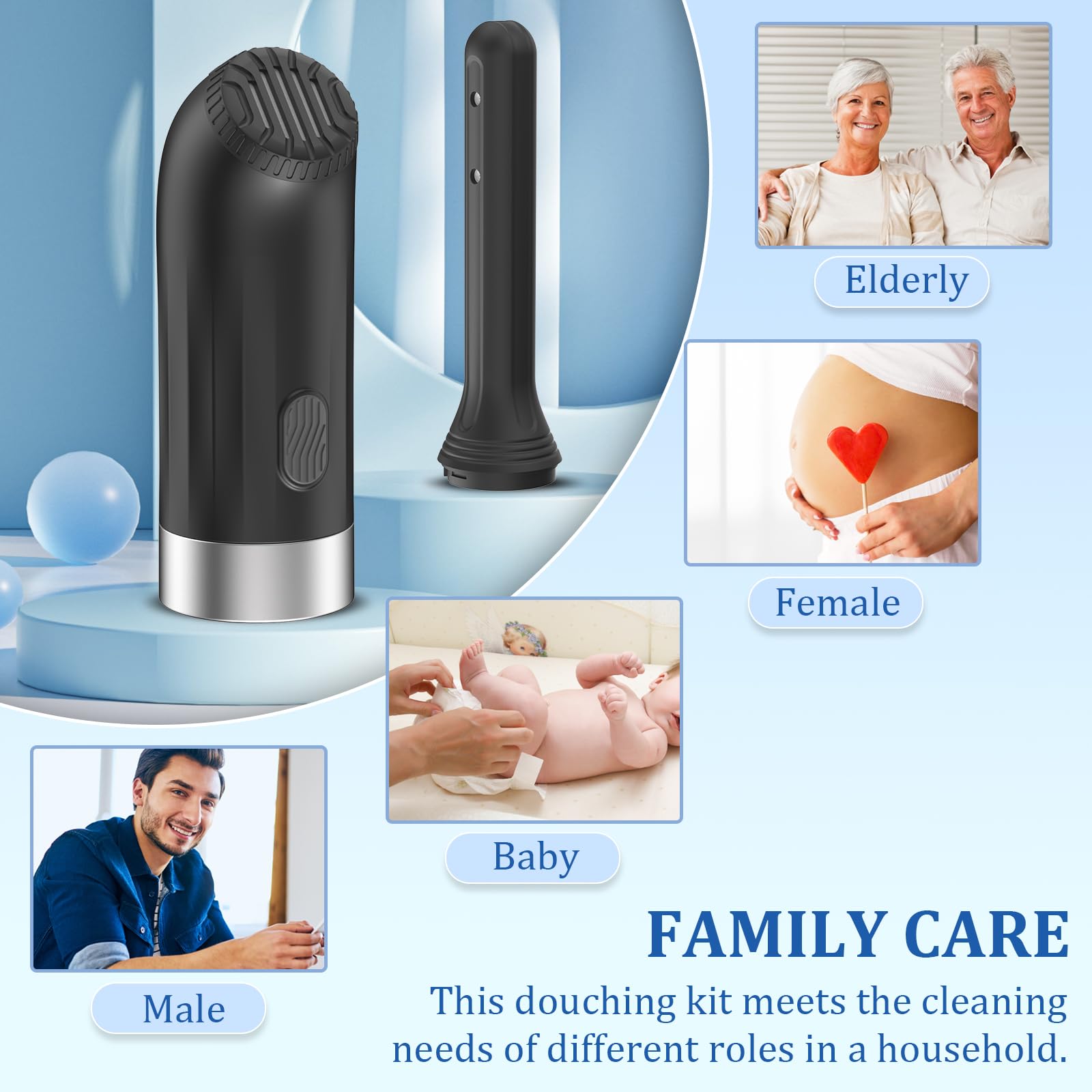 Enema Douches for Men Women, Automatic Anal Douche Cleaner with 3 Speeds, Silicone Enema Nozzles DsovillAu supplements