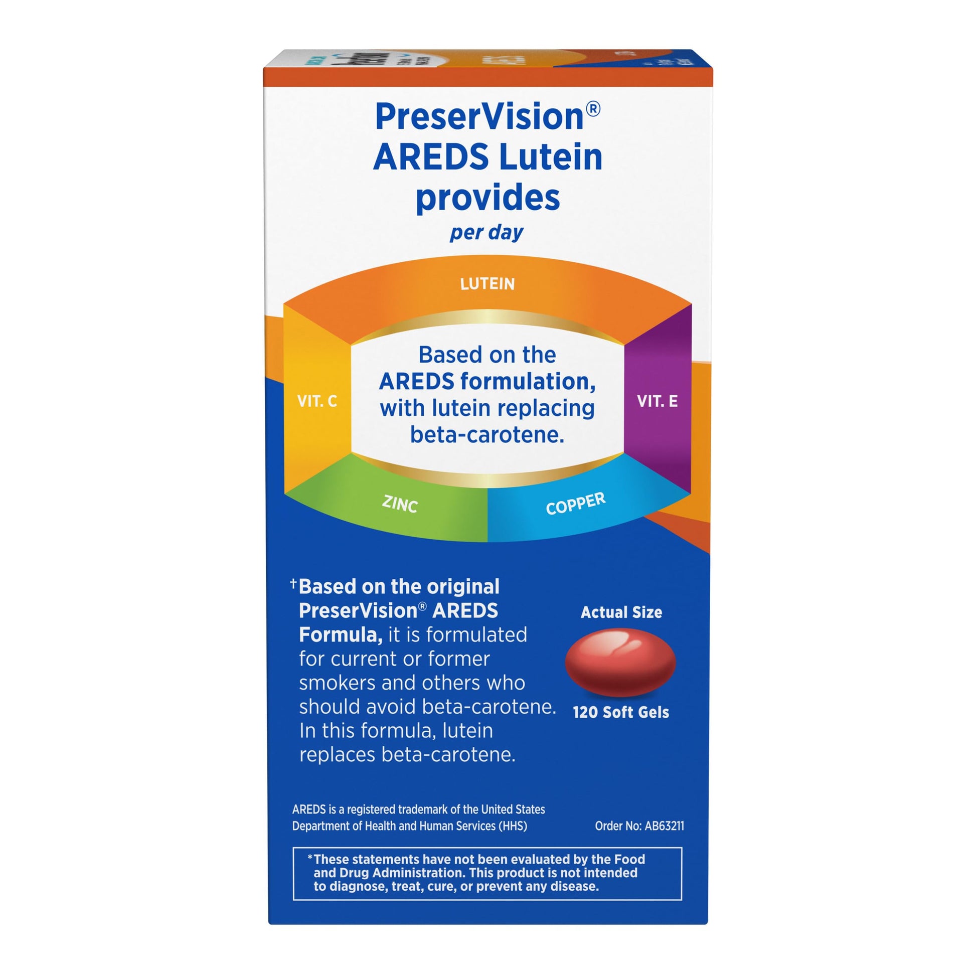 PreserVision AREDS Eye Vitamins, #1 Eye Doctor Recommended Brand, Multivitamin with Lutein, Vitamins C & E, Zinc, and Copper Supplements, 120 Softgels PreserVisionAu supplements
